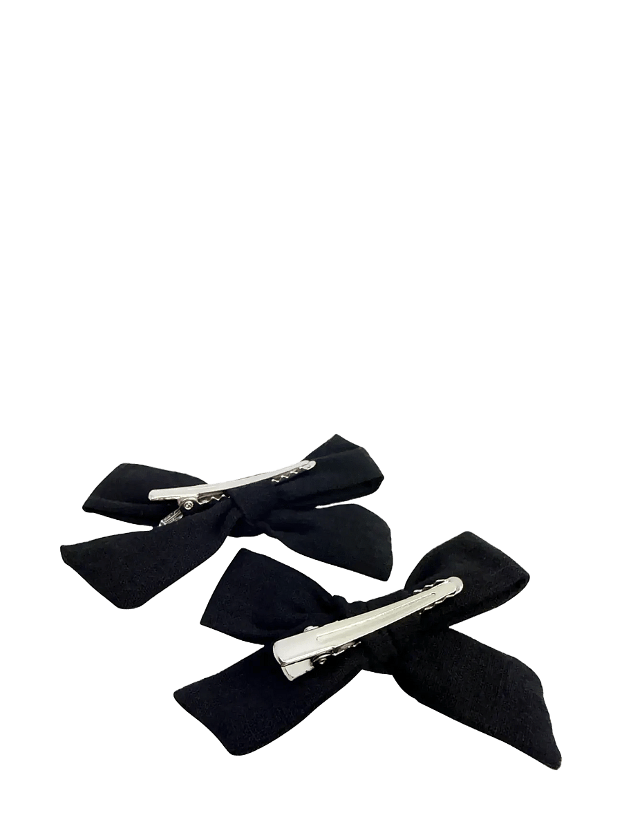 Pipol's Bazaar - Stina Bow 2 pcs Black - hårspännen - black - 1