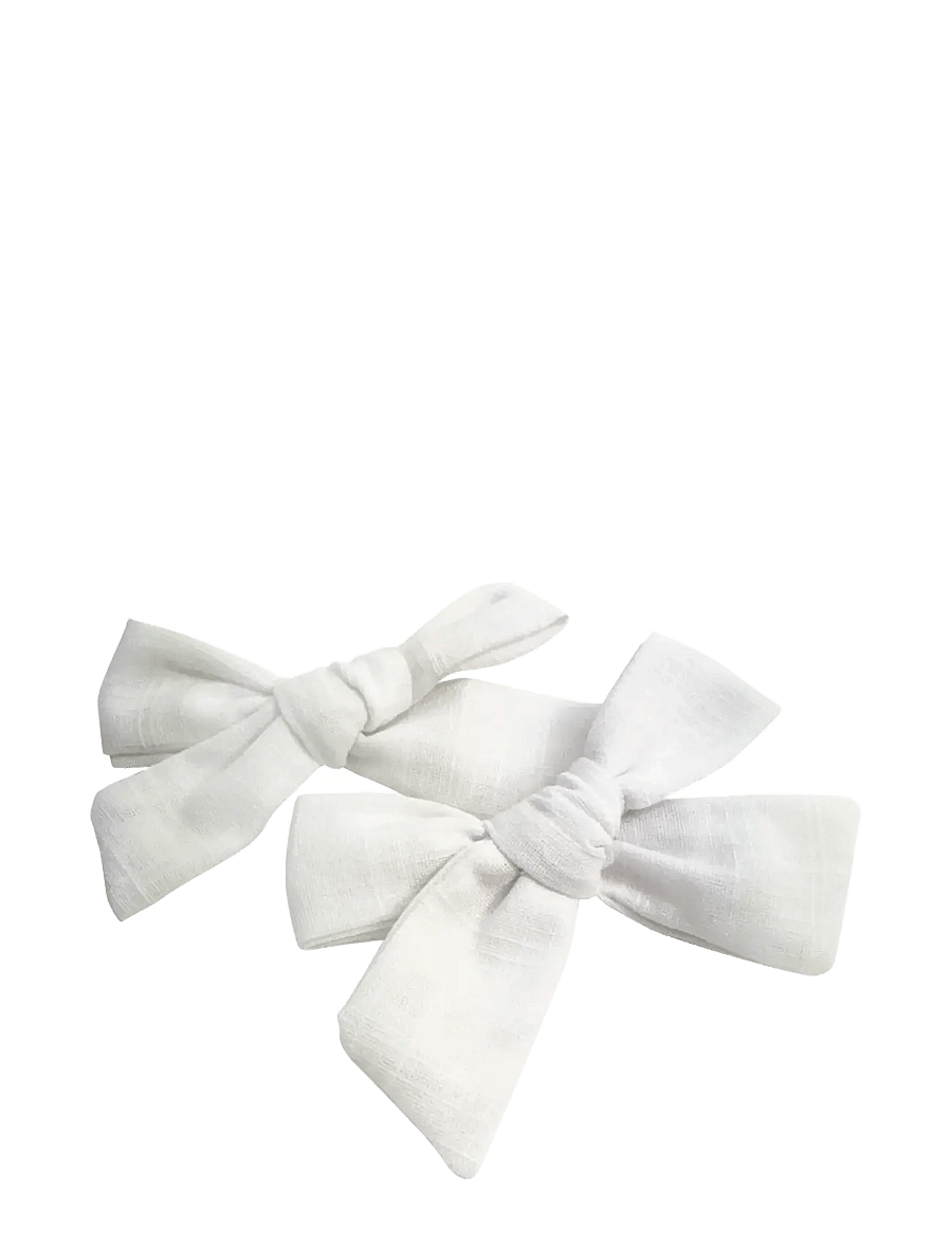 Pipol's Bazaar - Stina Bow 2 pcs White - hårspænde - white - 0