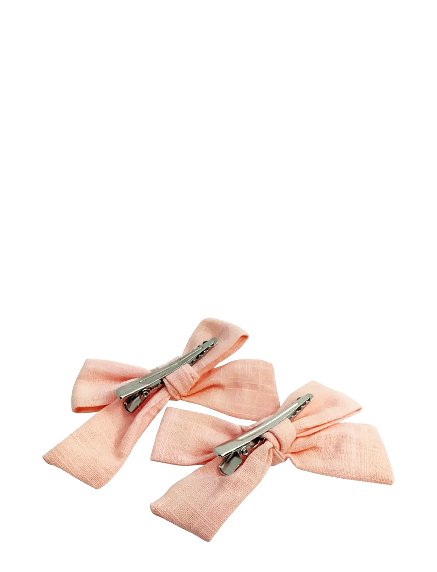 Pipol's Bazaar - Stina Bow 2 pcs Pink - hårspænde - pink - 1