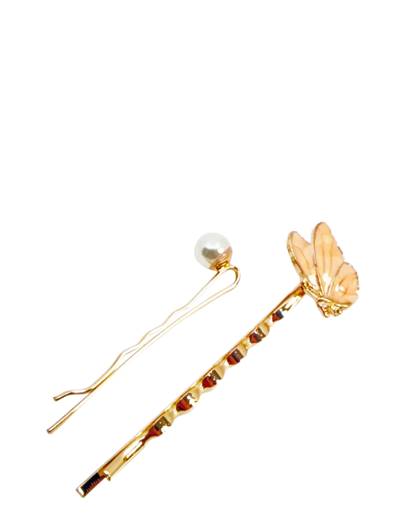 Pipol's Bazaar Somber Hair Pin Pink 2 pcs - Hårnålar - PINK / gold