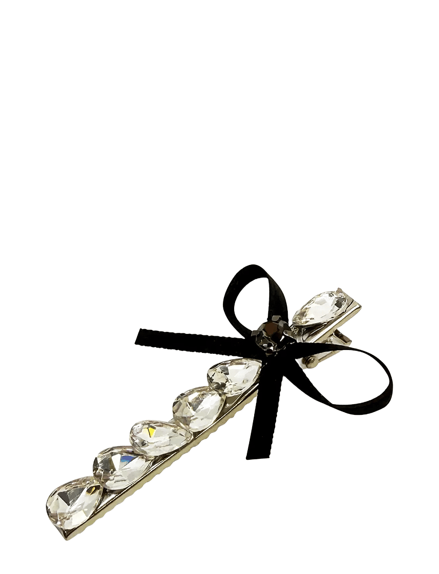 Pipol's Bazaar - Luigi Hair Pin Clear Satin - hårspænde - white - 0