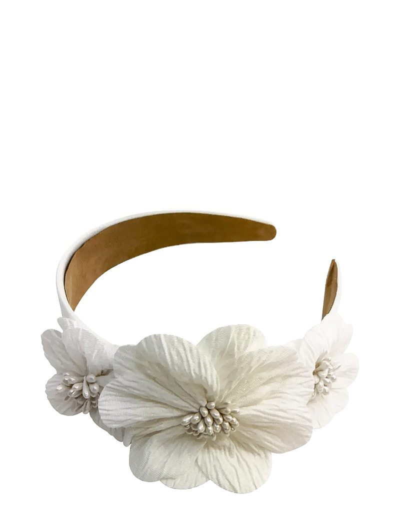 Pipol's Bazaar - Mindy Flower Diadema White - hårband & diadem - white - 0