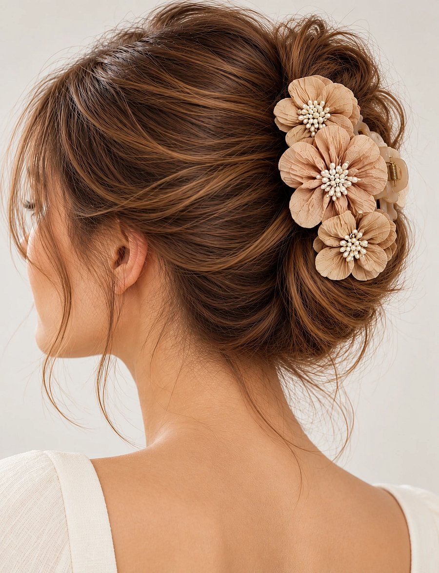 Pipol's Bazaar - Carmen Clamp Warm Beige - hårklemmer - beige - 2