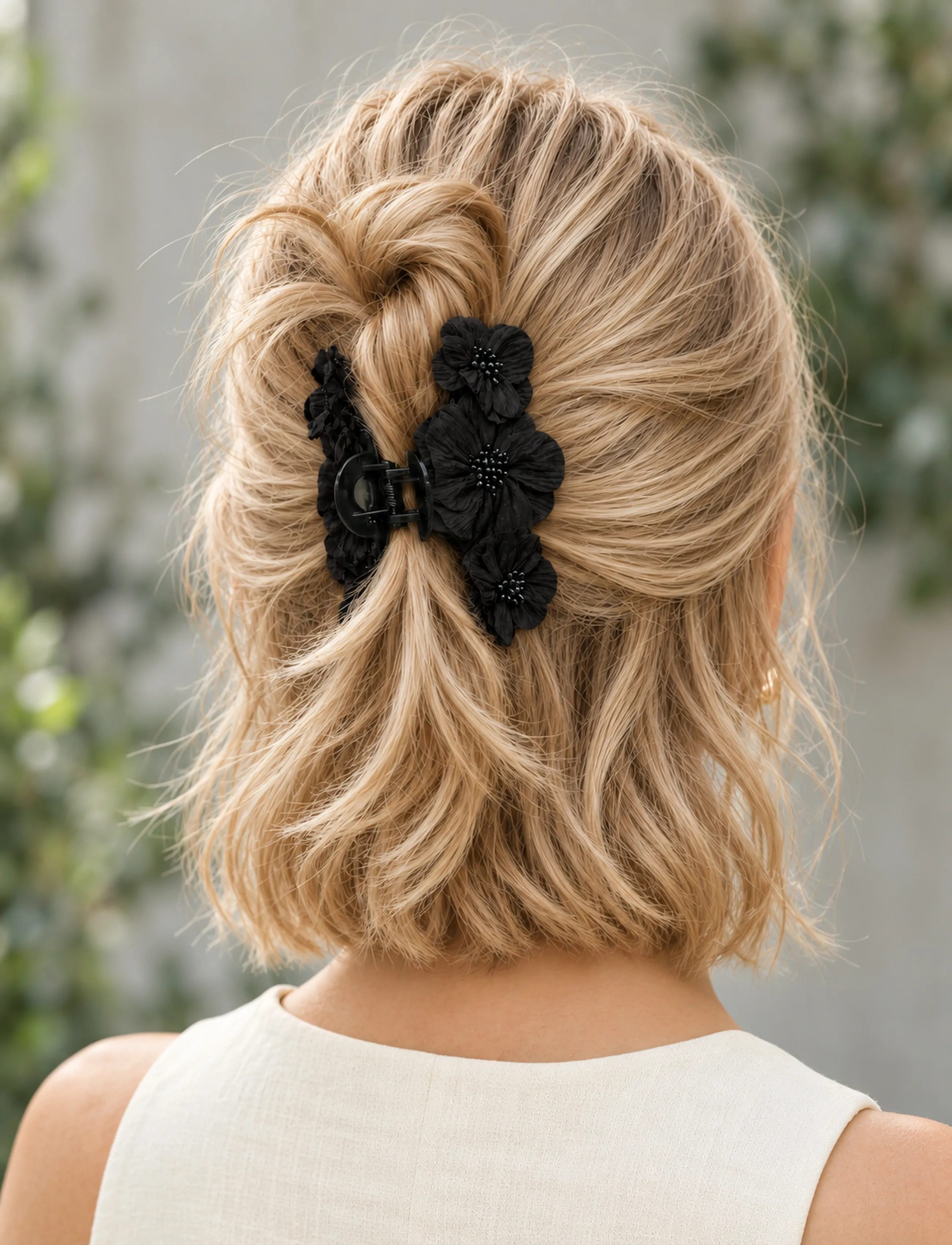 Pipol's Bazaar - Carmen Small Clamp Black - hårklemmer - black - 0