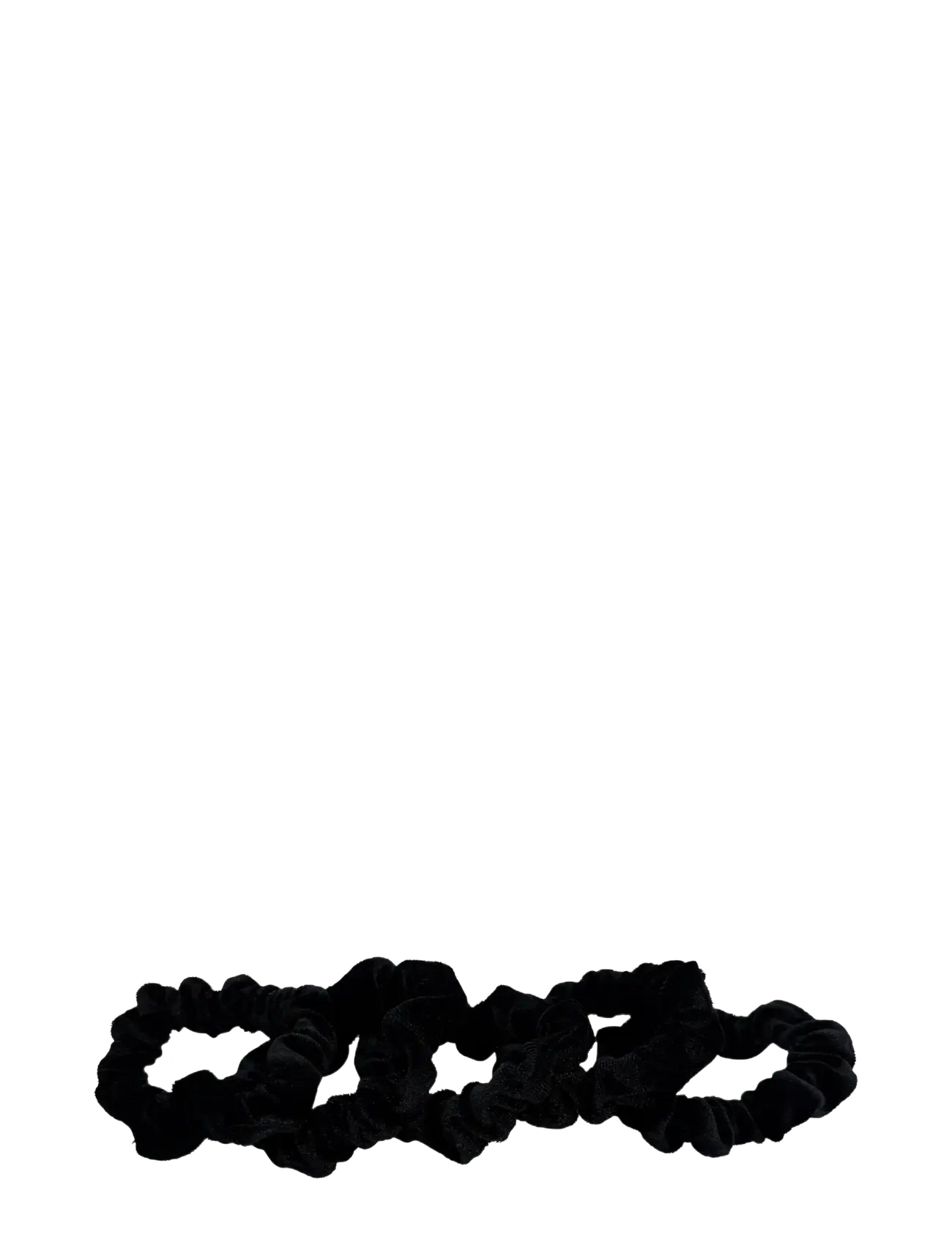 Pipol's Bazaar Velvet Scrunchy 5 pcs Black - Accessoires - BLACK / black
