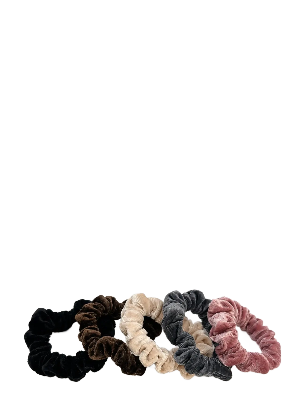 Pipol's Bazaar Velvet Scrunchy 5 pcs Warm Mix - Accessories - MULTI COLOURED / multi