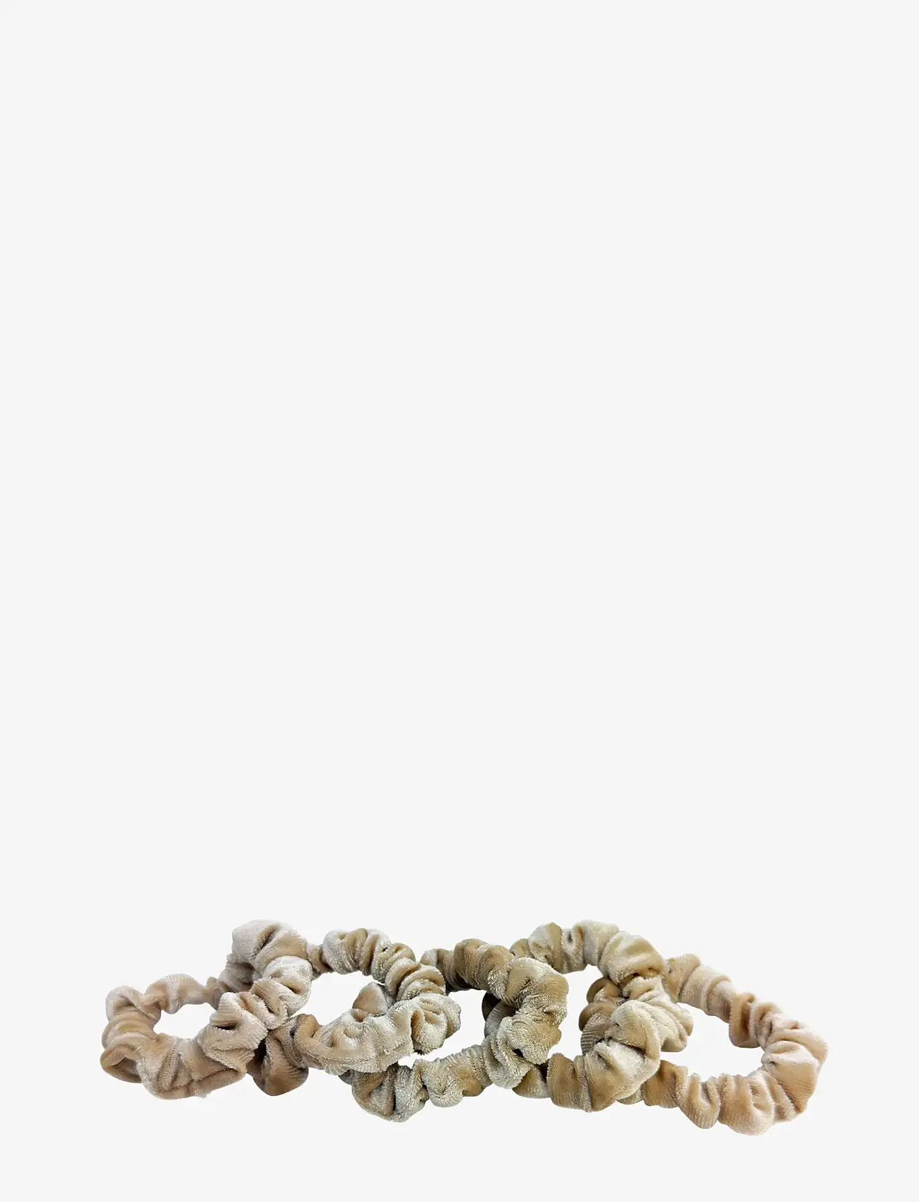 Pipol's Bazaar - Velvet Scrunchy 5 pcs Beige - scrunchies ja patsikummid - beige - 0