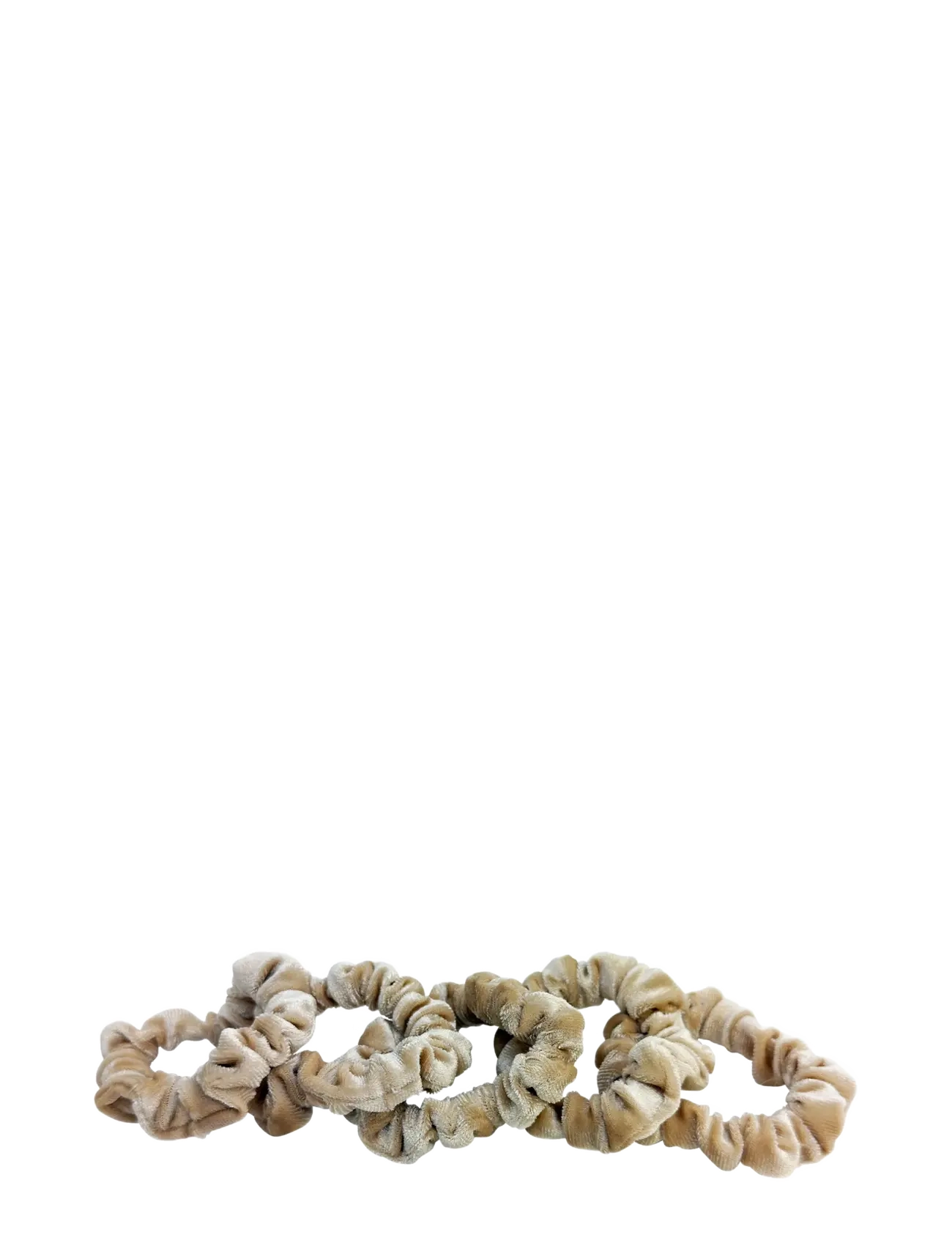 Pipol's Bazaar Velvet Scrunchy 5 pcs Beige - Accessoires - BEIGE / beige