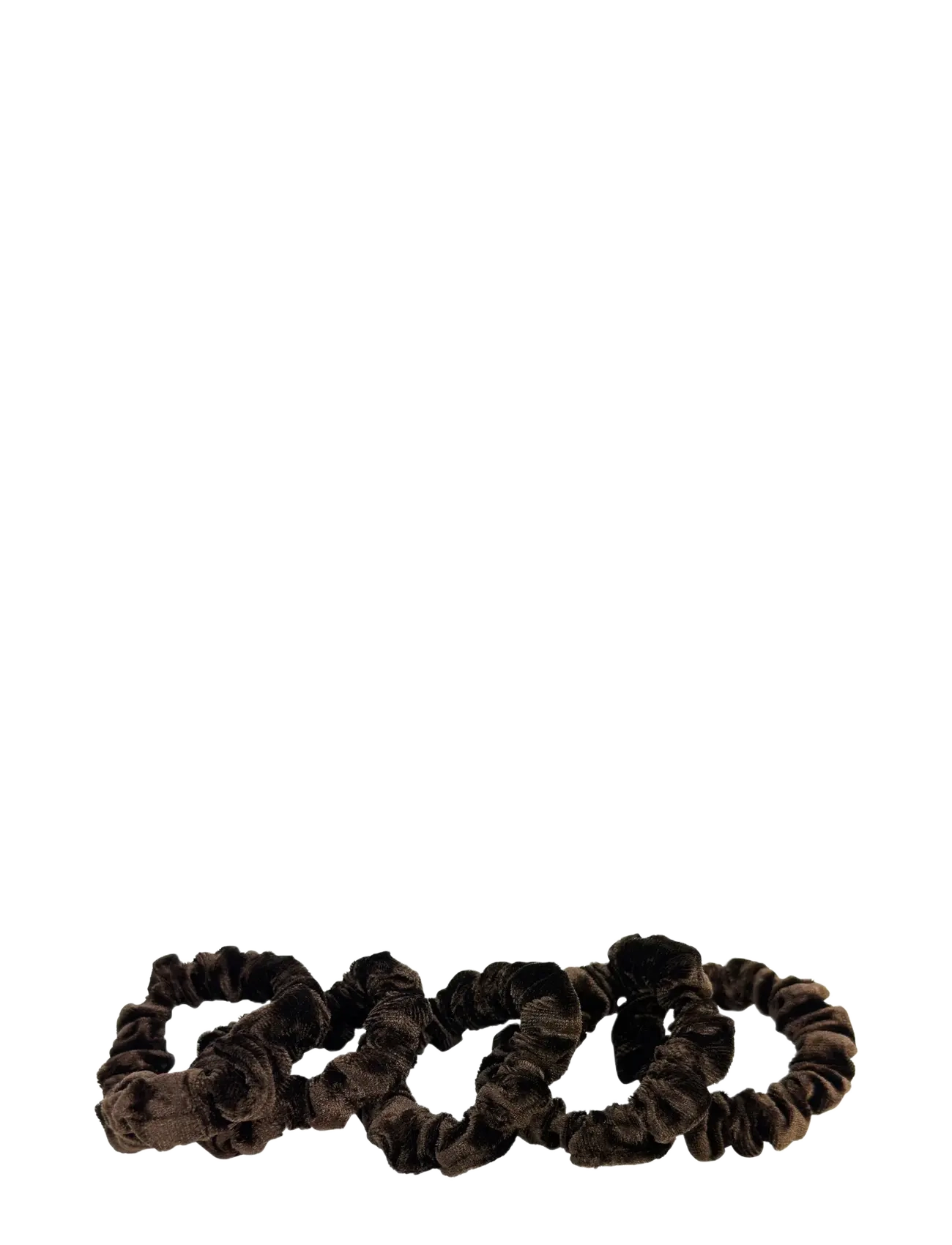 Pipol's Bazaar Velvet Scrunchy 5 Pcs Brown, One Size, Brown, Hårtilbehør > Scrunchies, Dame