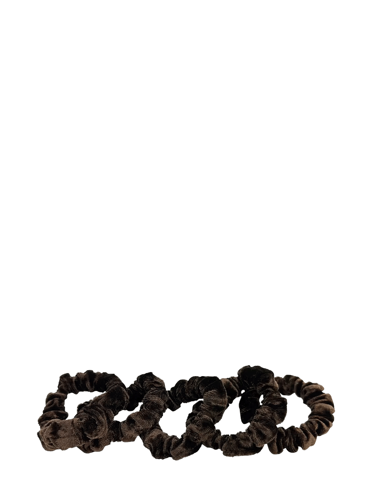 Velvet Scrunchy 5 pcs Brown