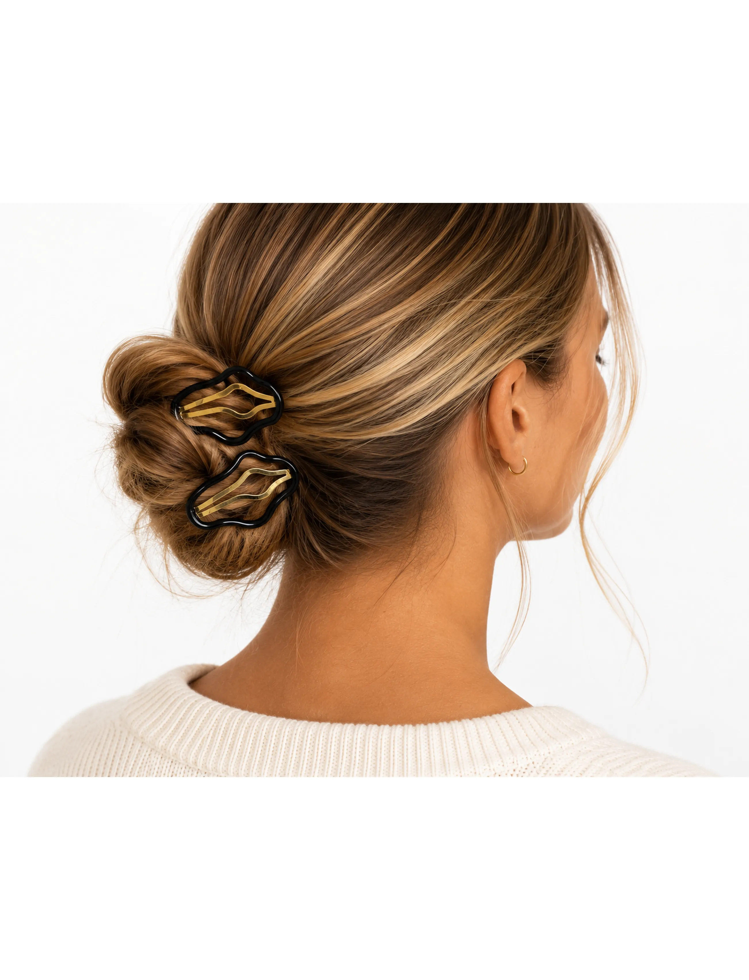 Pipol's Bazaar Snap-Snap Black 2Pcs, One Size, Hair Accessories, Schwarz - Clip, Beauty