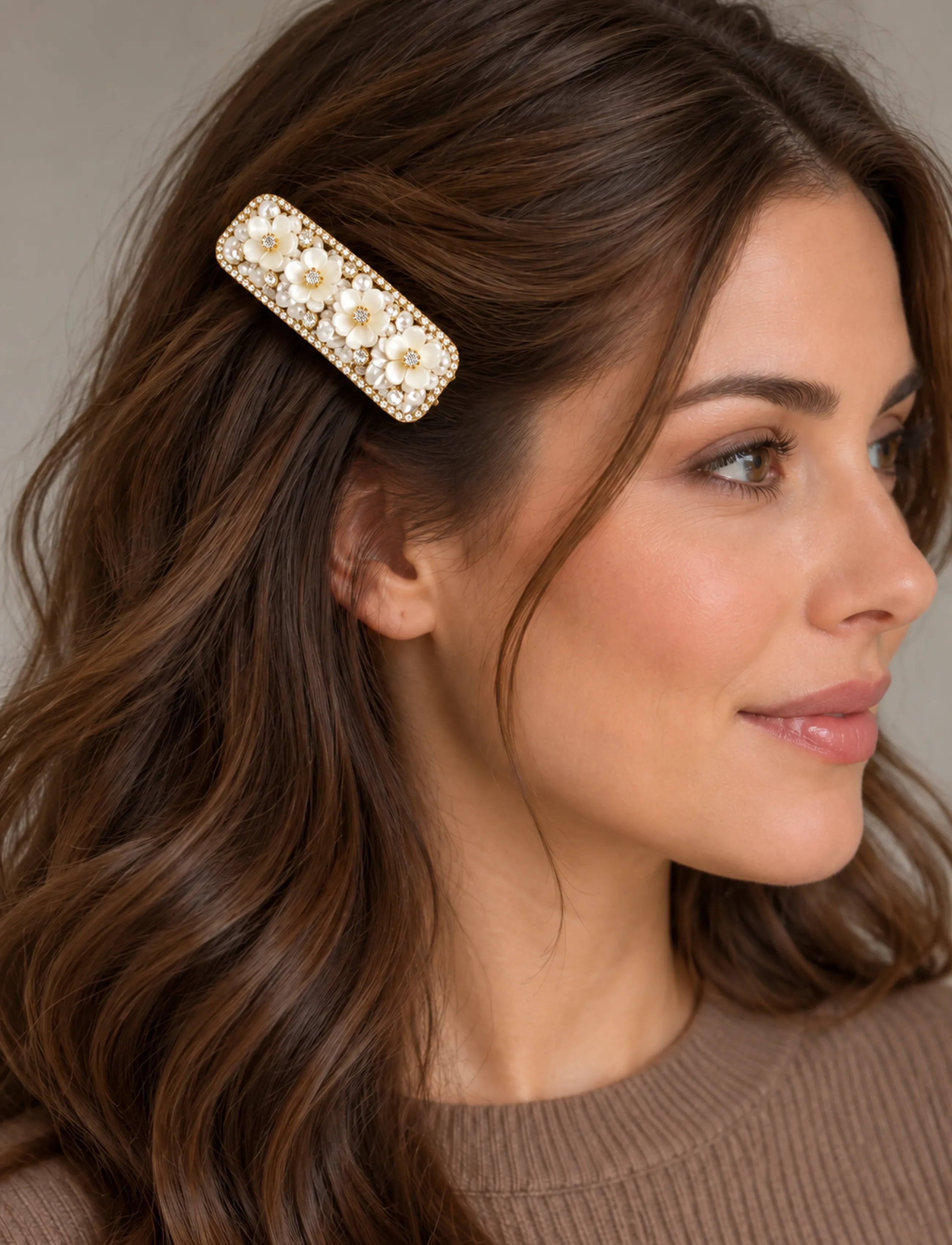 Pipol's Bazaar - Zeni Clip Flower - haarspangen - white - 3