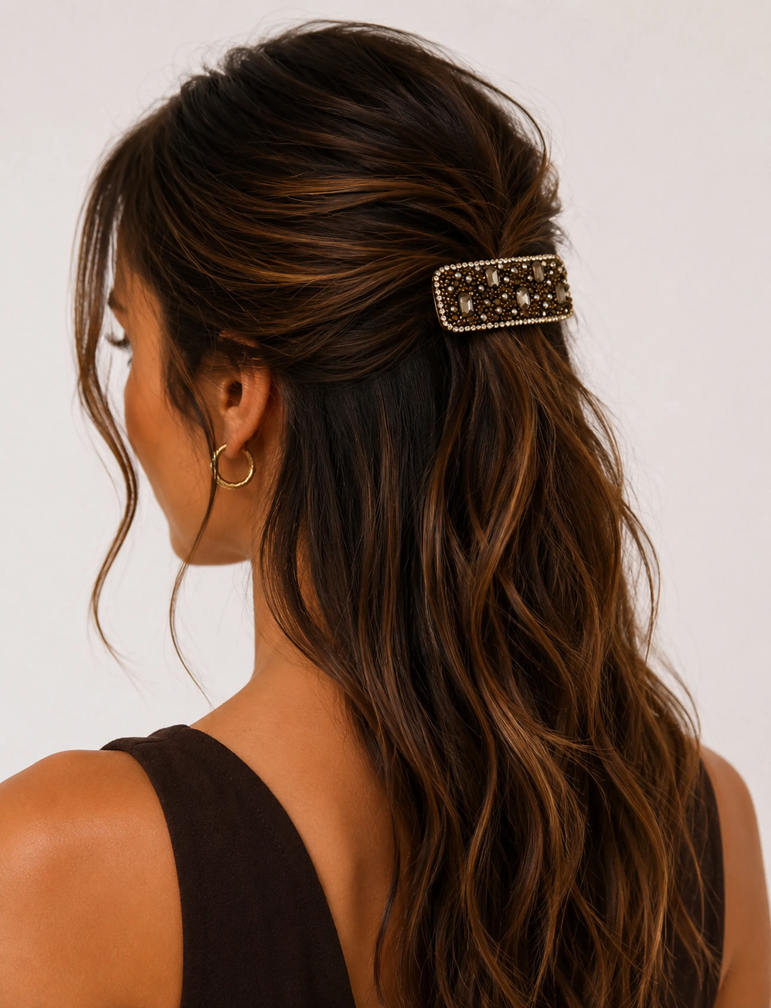 Pipol's Bazaar Zeni Clip Bronze, One Size, Brown, Hair Accessories > Hair Clip, Dame