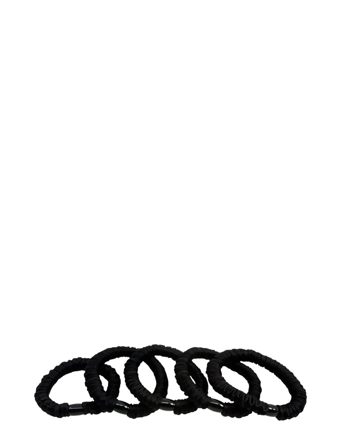 Pipol's Bazaar Ruffle Satin Elastic Black 5 pcs - Accessoires - BLACK / black