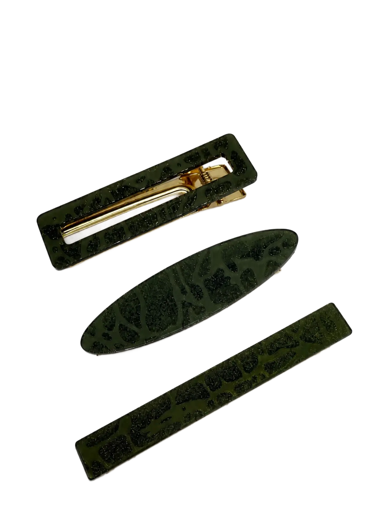 Pipol's Bazaar Molly Hair Pin Set Green 3 Pcs, One Size, Accessories, Grün - Pins, Beauty