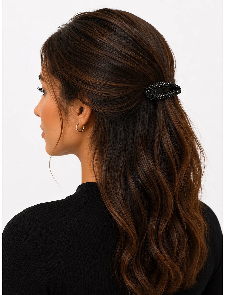Pipol's Bazaar - Glitz Snap Clip Dark - hårspænde - black - 0