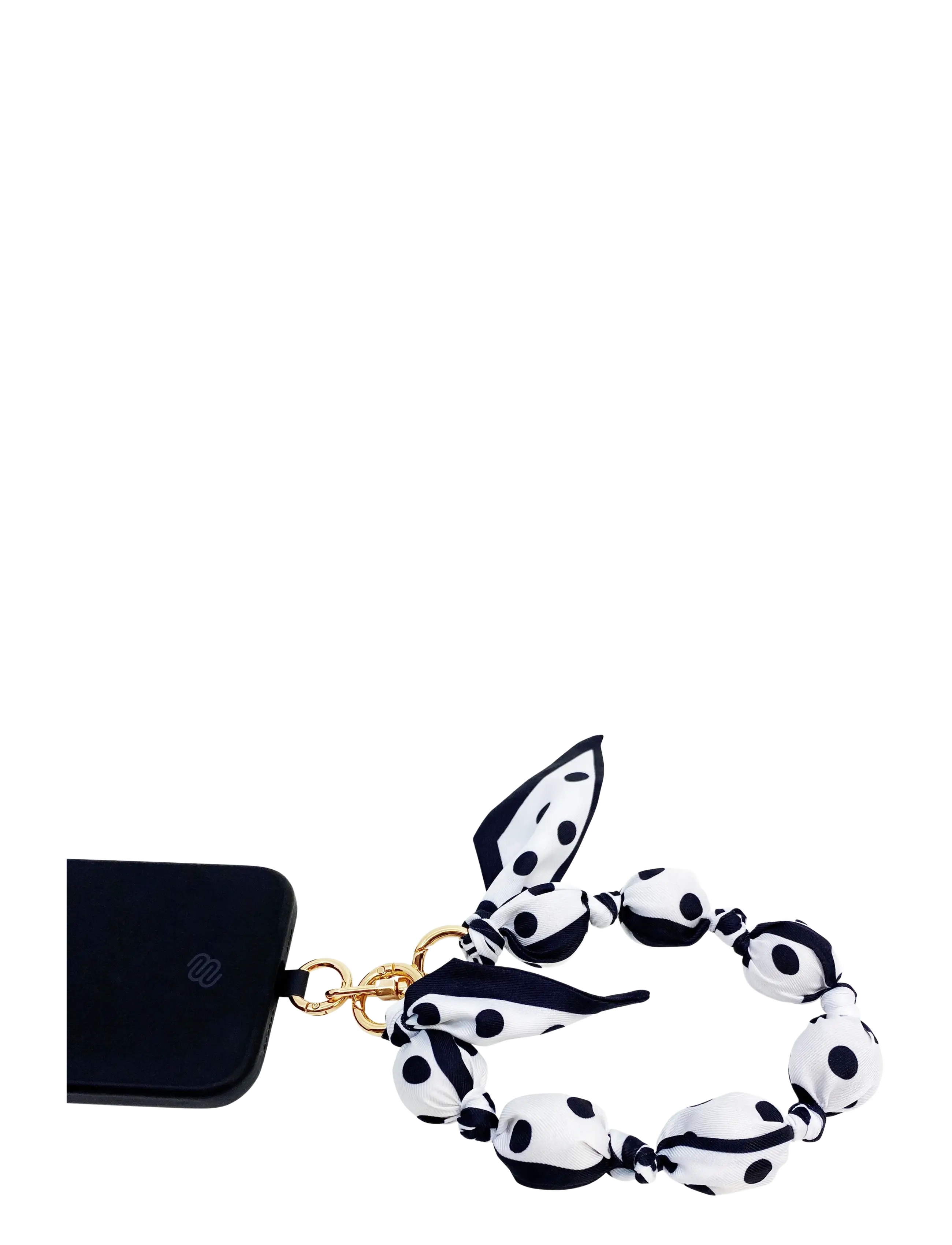 Pipol's Bazaar Pom Wristlet Dot, One Size, Black, Mobiltilbehør-Covers > Telefonholdere & Charms, Dame