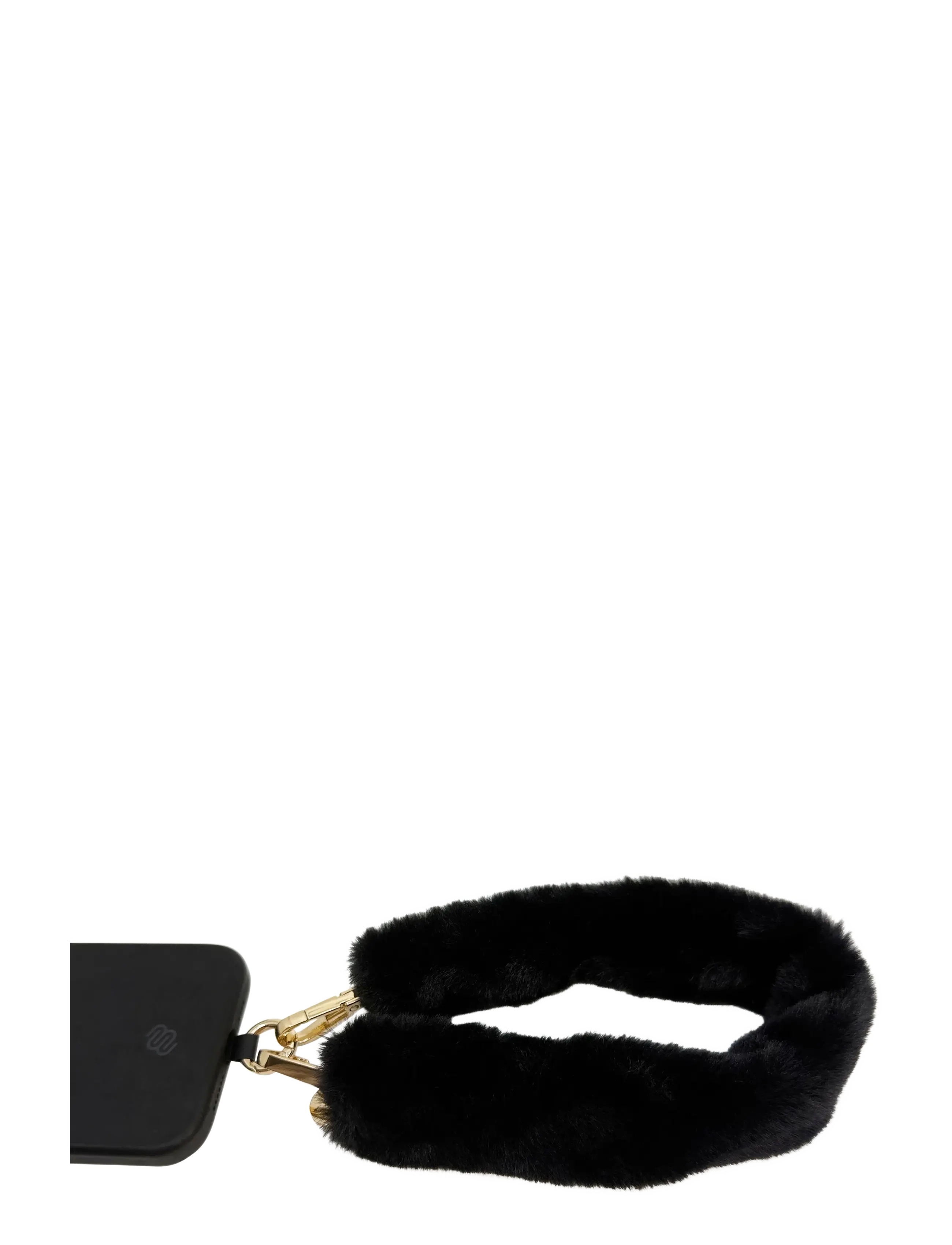 Pipol's Bazaar Fluffy Faux Fur Handle 40 cm Black - Handy Accessoires - BLACK / black