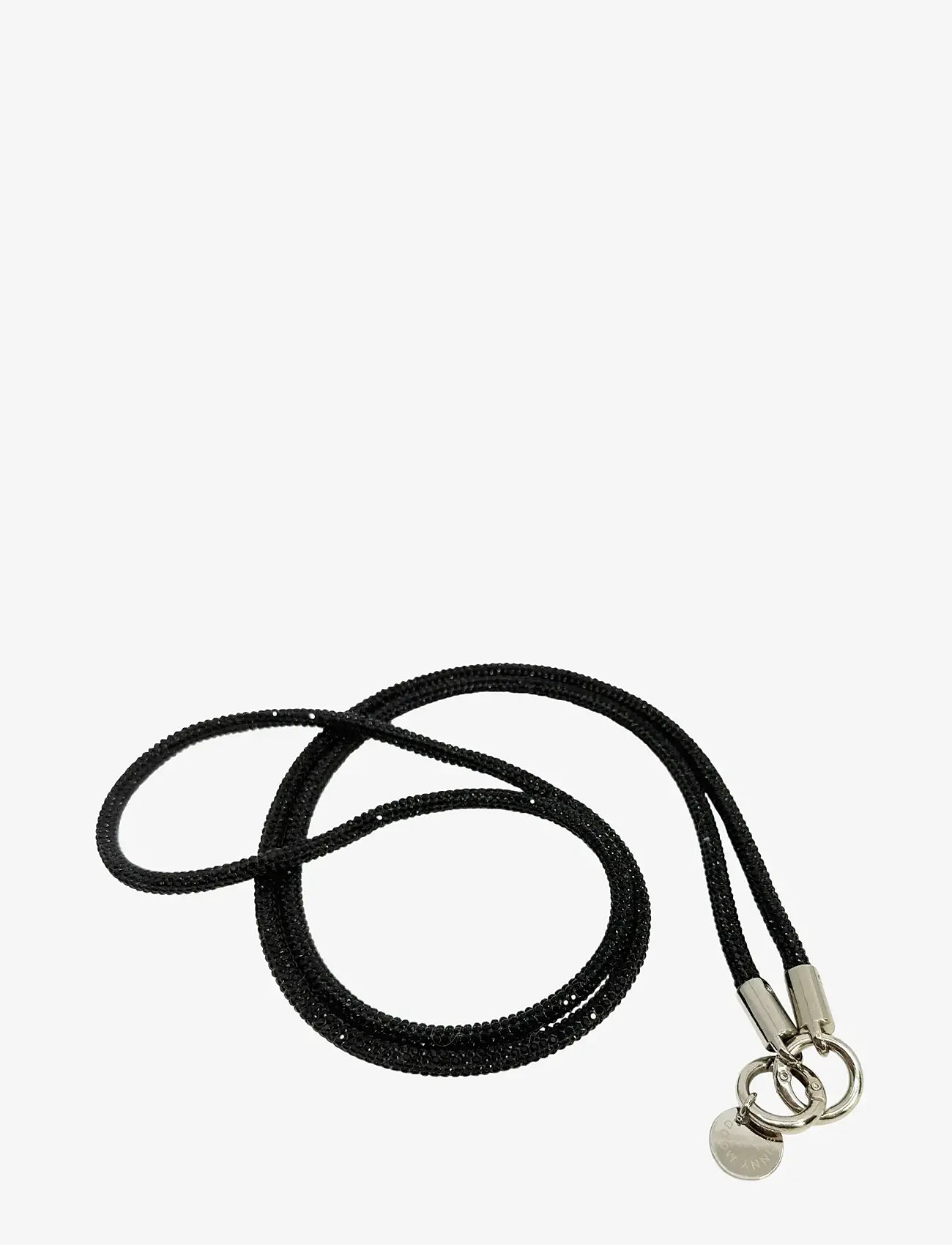 Pipol's Bazaar - Gala Sparkle Phone Strap 130 Silver - mobilholdere & phone charms - black - 1