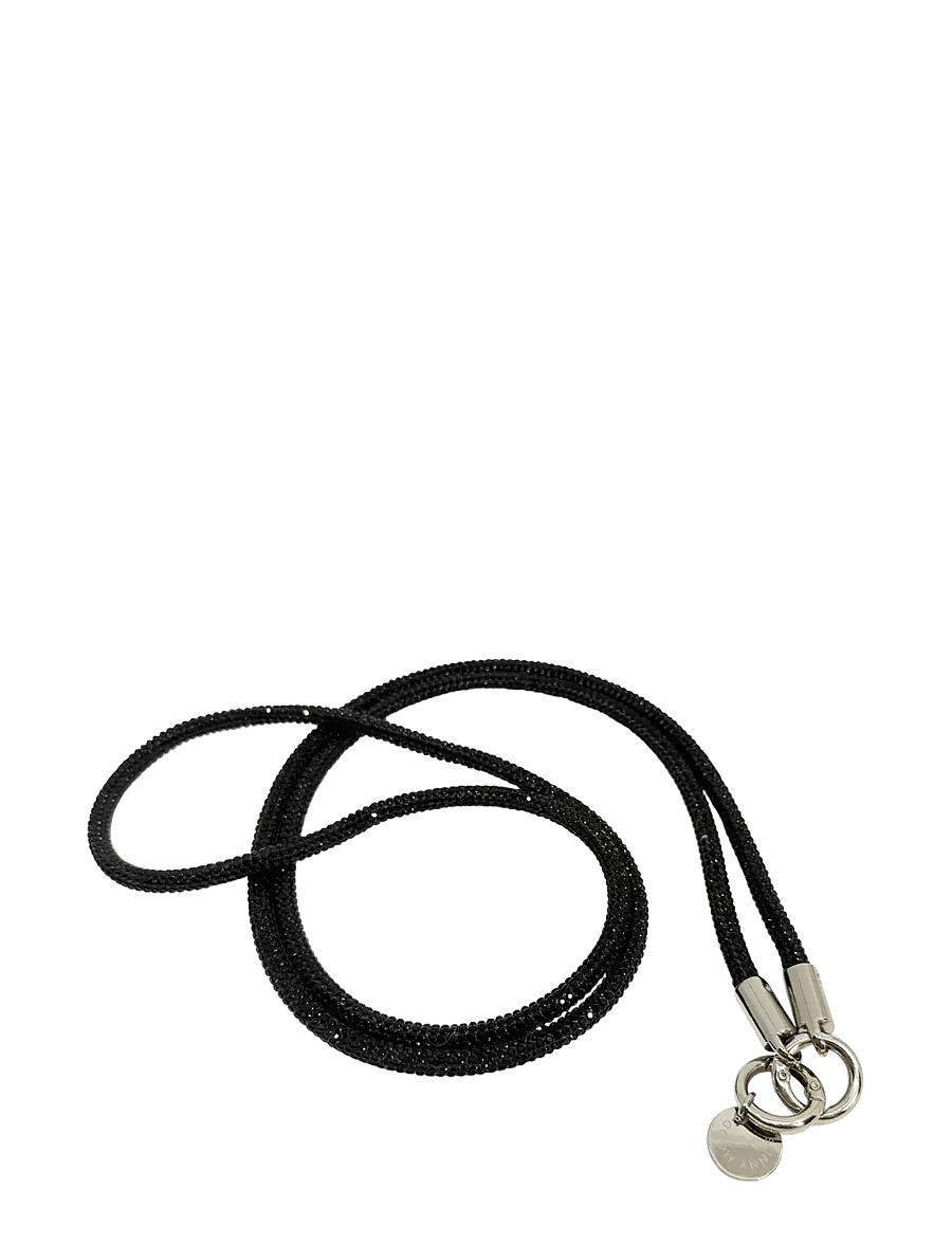 Pipol's Bazaar - Gala Sparkle Phone Strap 130 Silver - mobilholdere & phone charms - black - 1