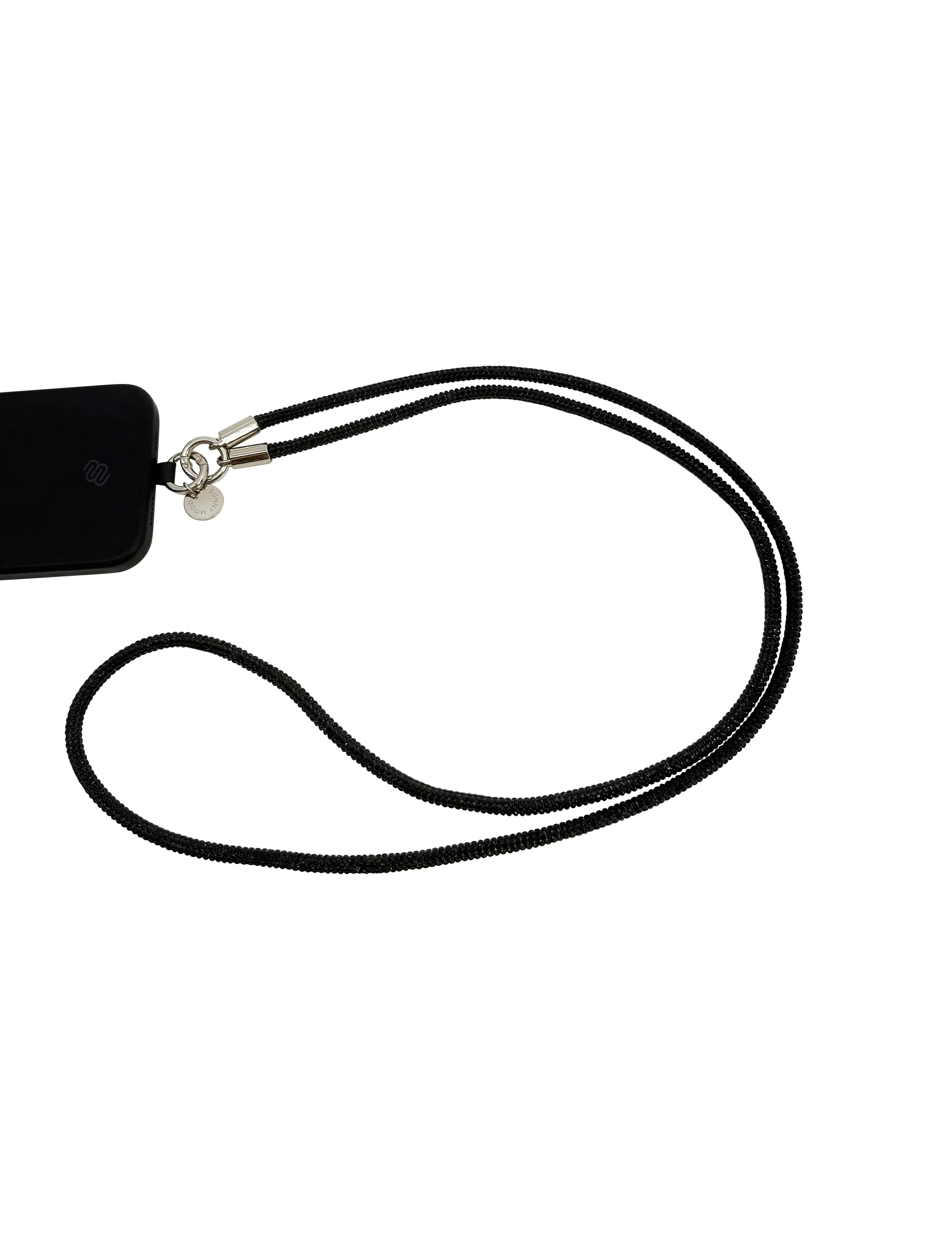 Pipol's Bazaar Gala Sparkle Phone Strap 130 Silver, Kvinder, Glimmer Telefonrem, Sort, Str: ONE SIZE