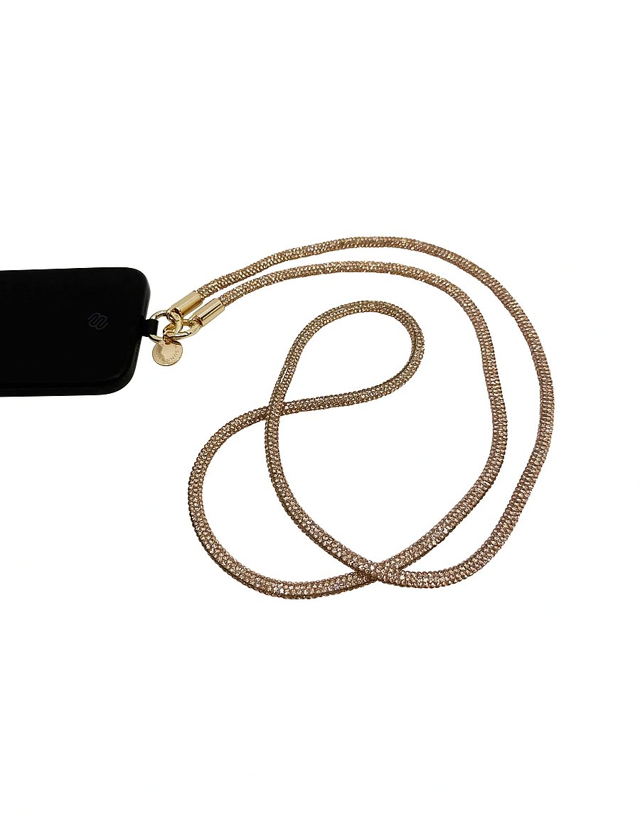 Pipol's Bazaar - Gala Sparkle Phone Strap 130 Silver - puhelinpidikkeet - gold - 0