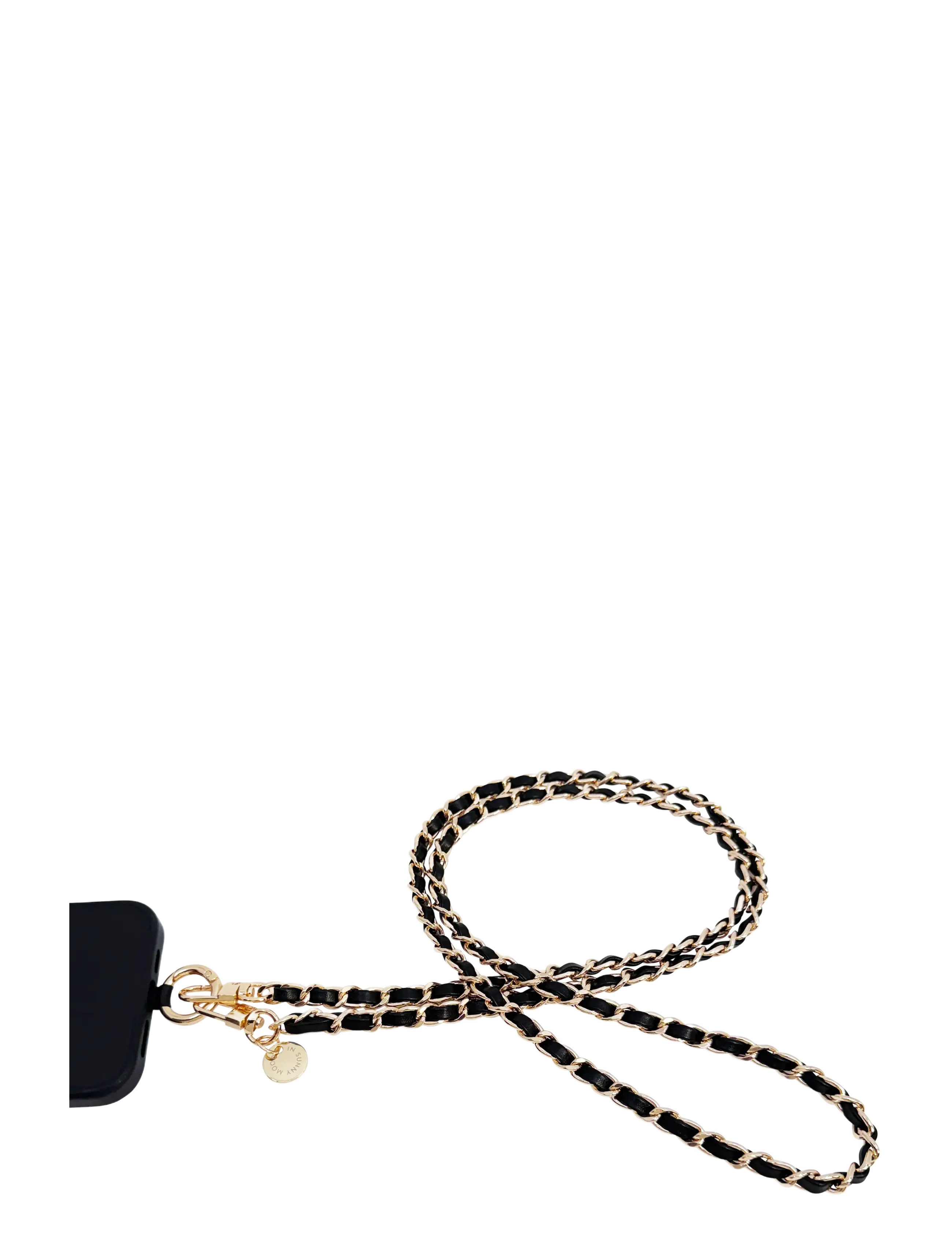 Pipol's Bazaar - Dolores Chain Strap Black Gold - telefonide hoidjad ja ripatsid - black - 1