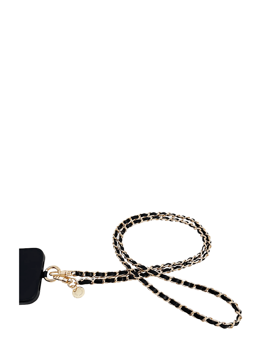 Pipol's Bazaar - Dolores Chain Strap Black Gold - telefonide hoidjad ja ripatsid - black - 1