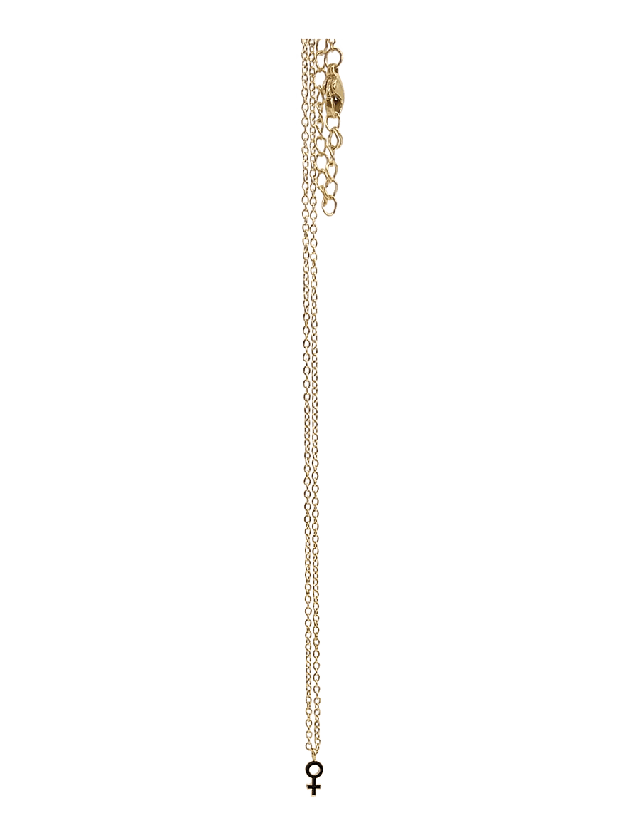 Pipol's Bazaar - Femme Necklace Black Gold - halskæder med vedhæng - gold - 0