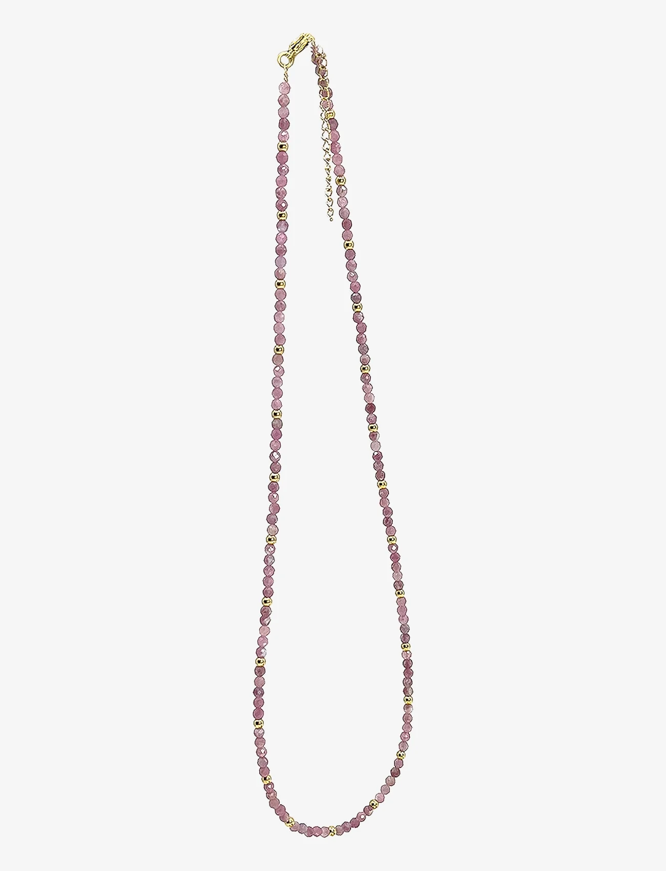 Pipol's Bazaar - Malia Steel Beaded Necklace - parelketting - pink - 0