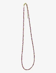 Pipol's Bazaar - Malia Steel Beaded Necklace - pearl necklaces - pink - 0