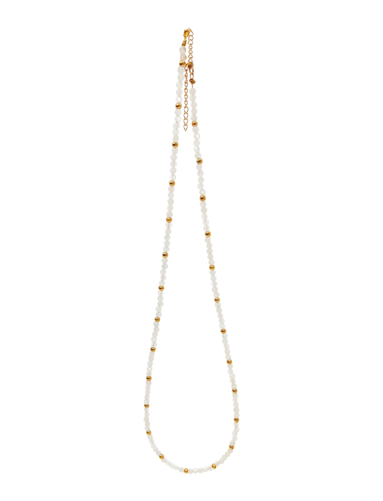 Pipol's Bazaar Malia Steel Beaded Necklace White, One Size, White, Halskæder > Perlehalskæder, Dame