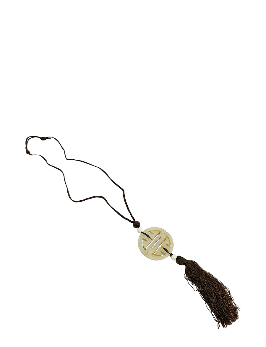 Pipol's Bazaar - Jade Necklace Beige - statement-ketten - beige - 0