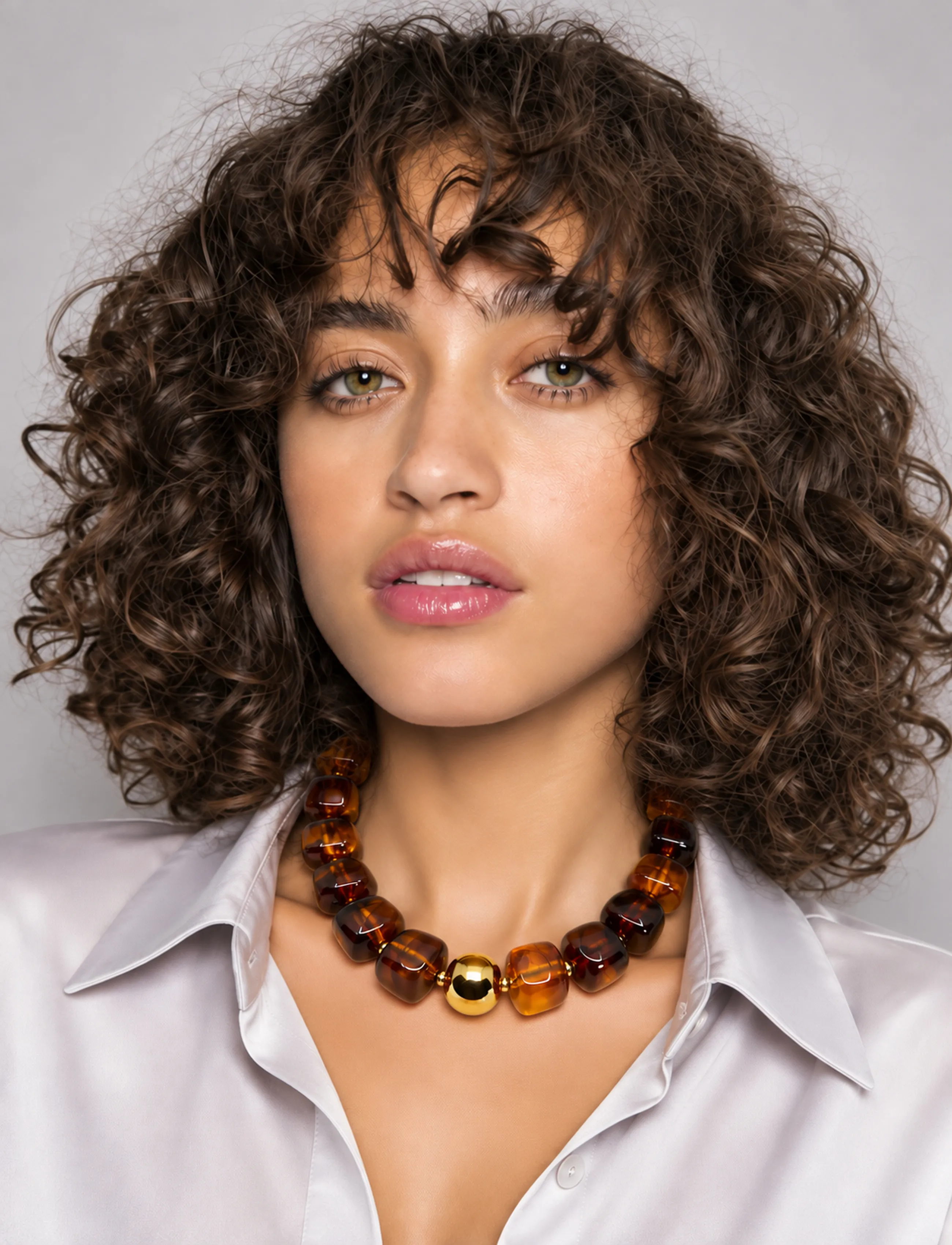 Pipol's Bazaar - Steff Necklace Brown - statement-ketten - brown - 0