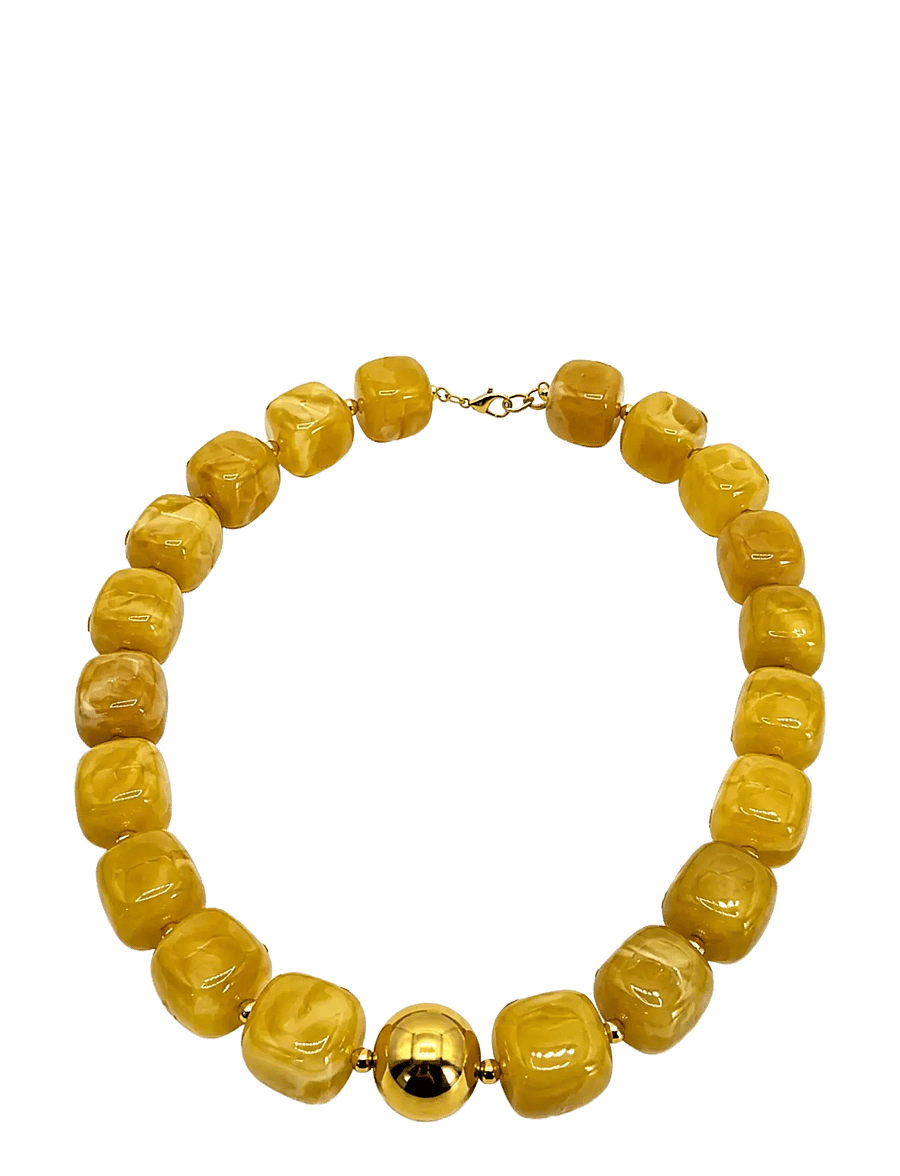 Pipol's Bazaar - Steff Necklace Beige - statement-ketten - beige - 1