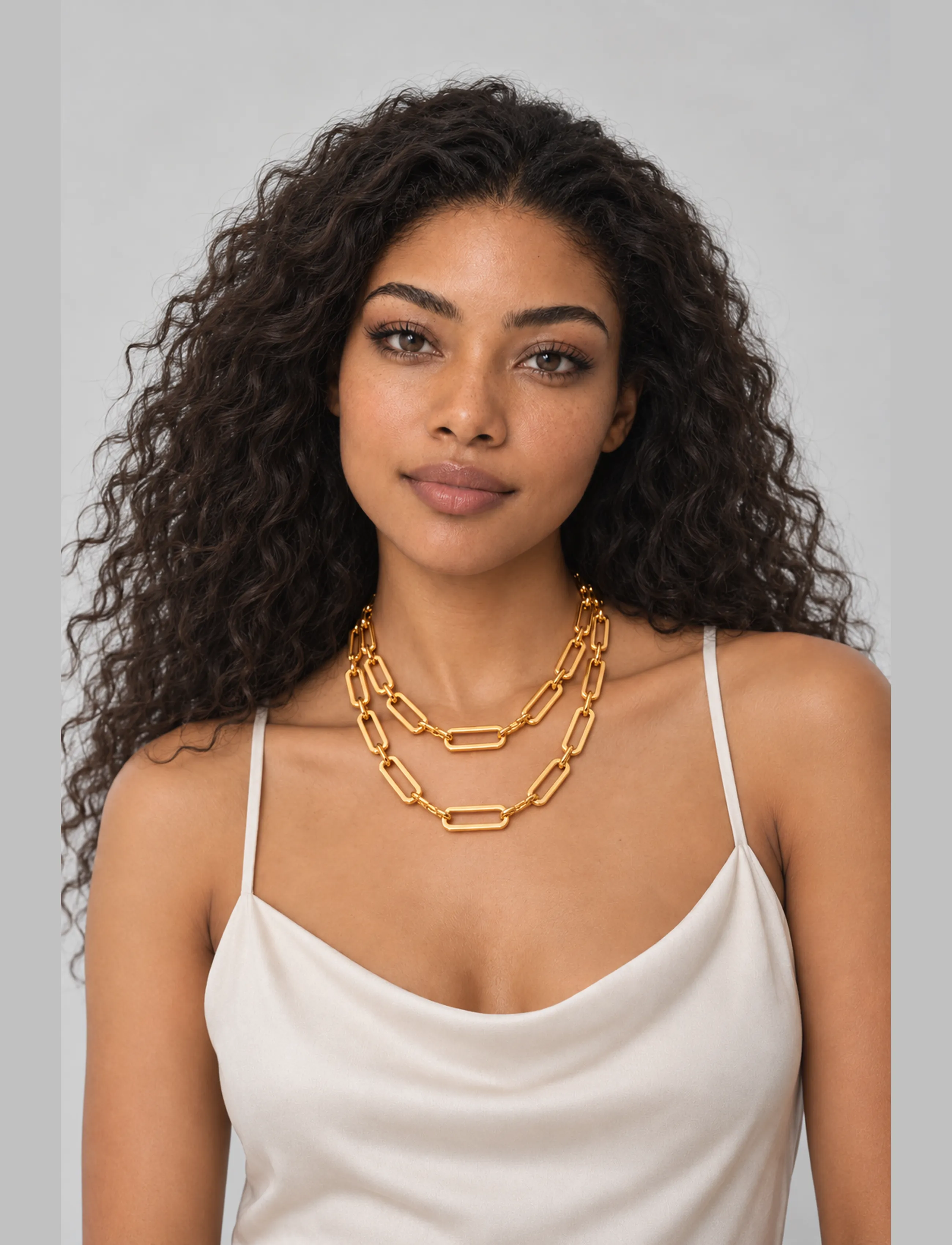 Pipol's Bazaar - Alba Necklace Gold - keðjuhálsmen - gold - 0