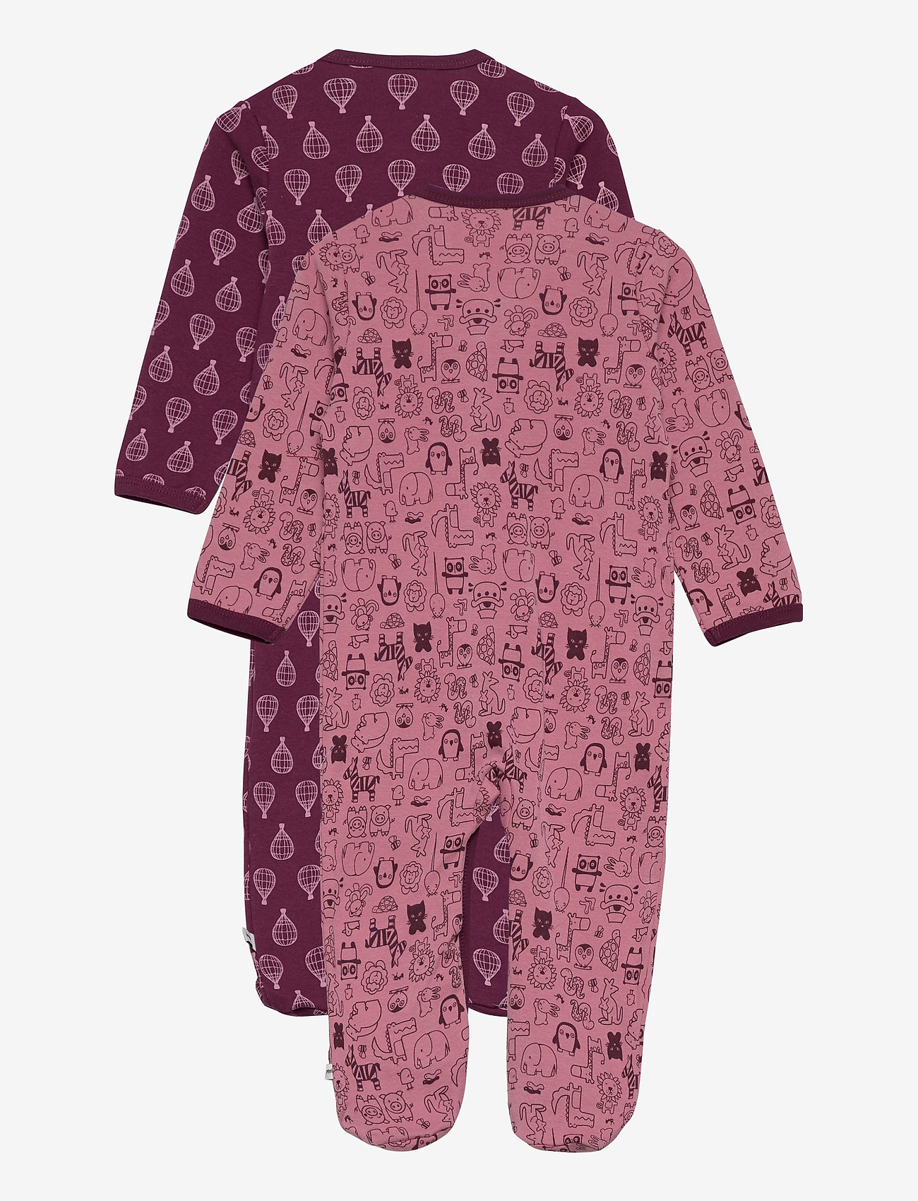 Pippi - Nightsuit w/f -buttons 2-pack - grenouillères - lilac - 1