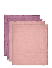 Pippi - Organic Cloth Muslin (4-pack) - cloths - pale mauve - 1