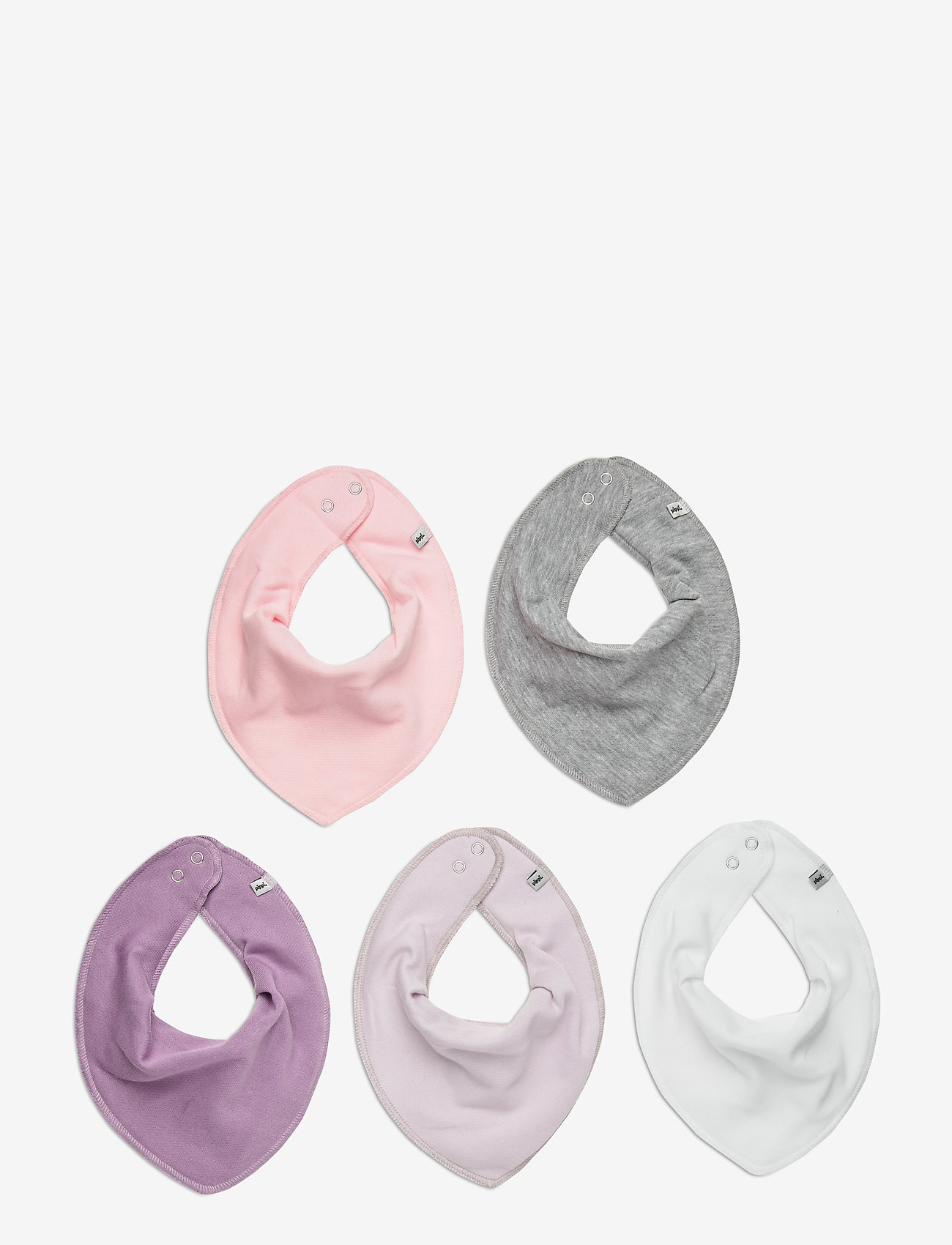 Pippi - Bandana Bib - solid  (5-pack) - lowest prices - rose - 0