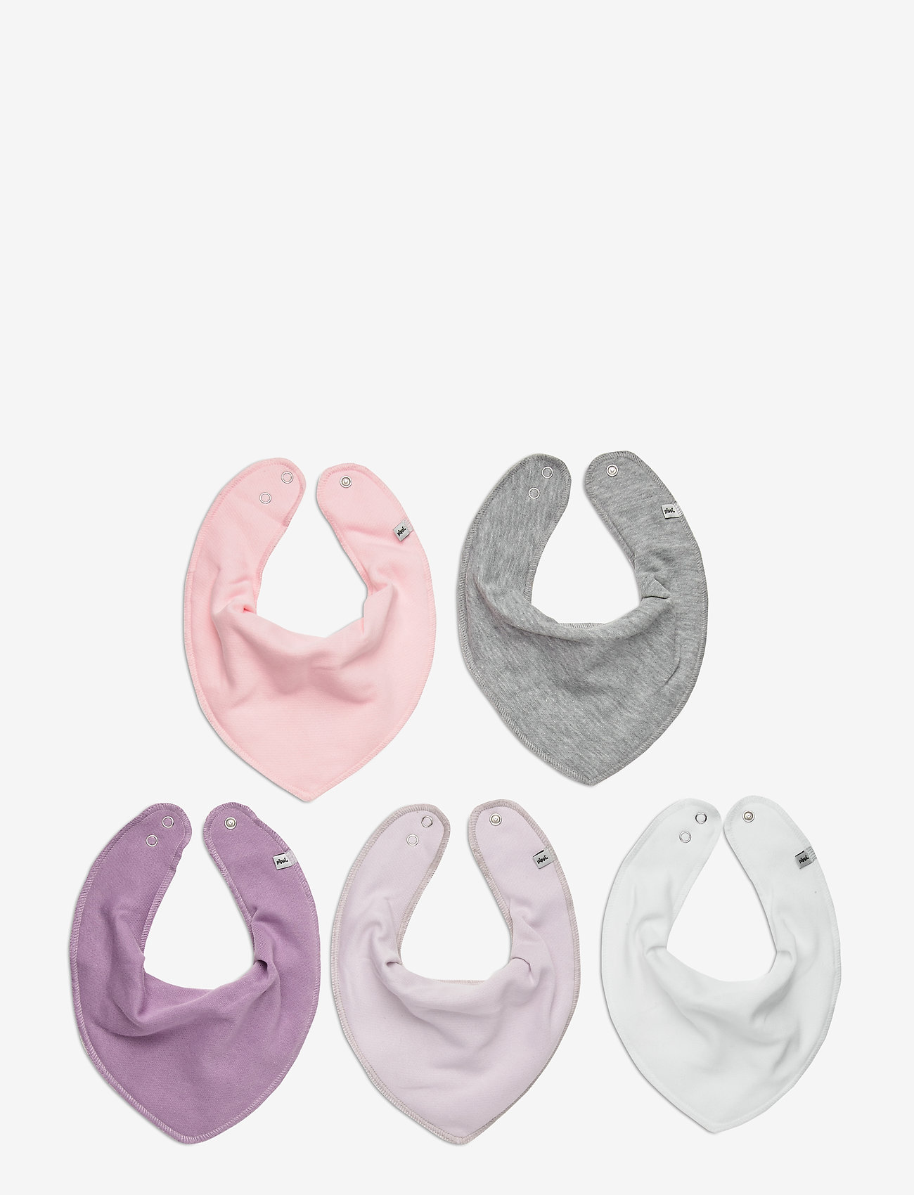 Pippi - Bandana Bib - solid  (5-pack) - lowest prices - rose - 1