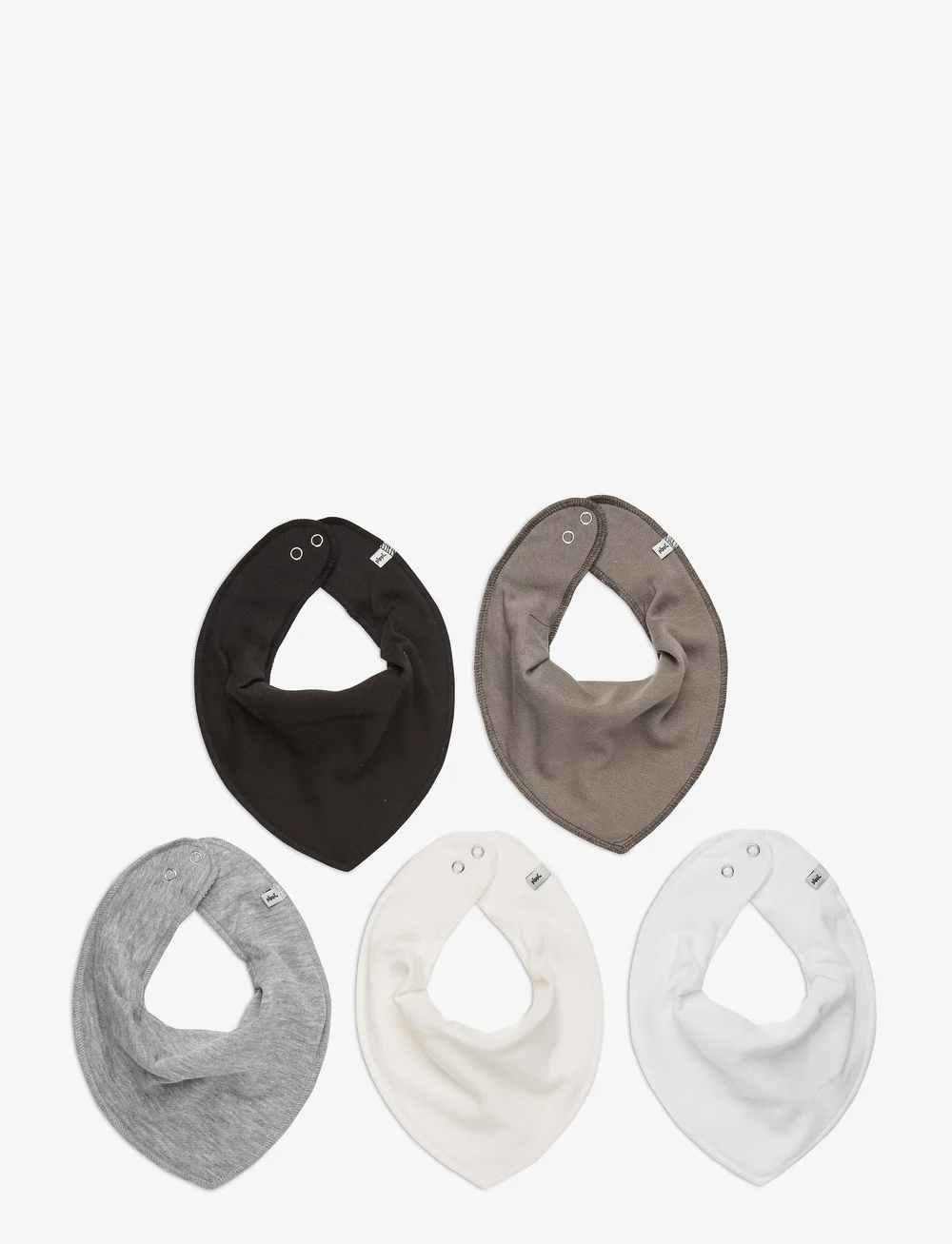 Pippi - Bandana Bib - solid (5-pack) - lätzchen - white - 0