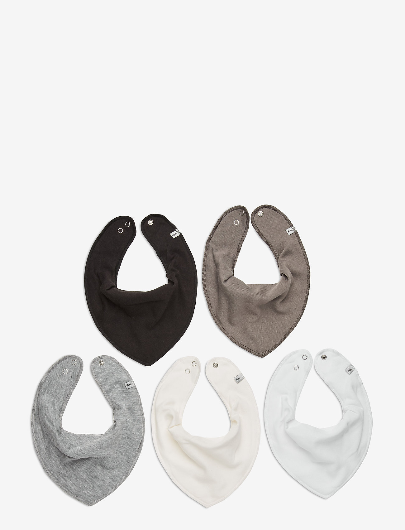 Pippi - Bandana Bib - solid  (5-pack) - lägsta priserna - white - 1
