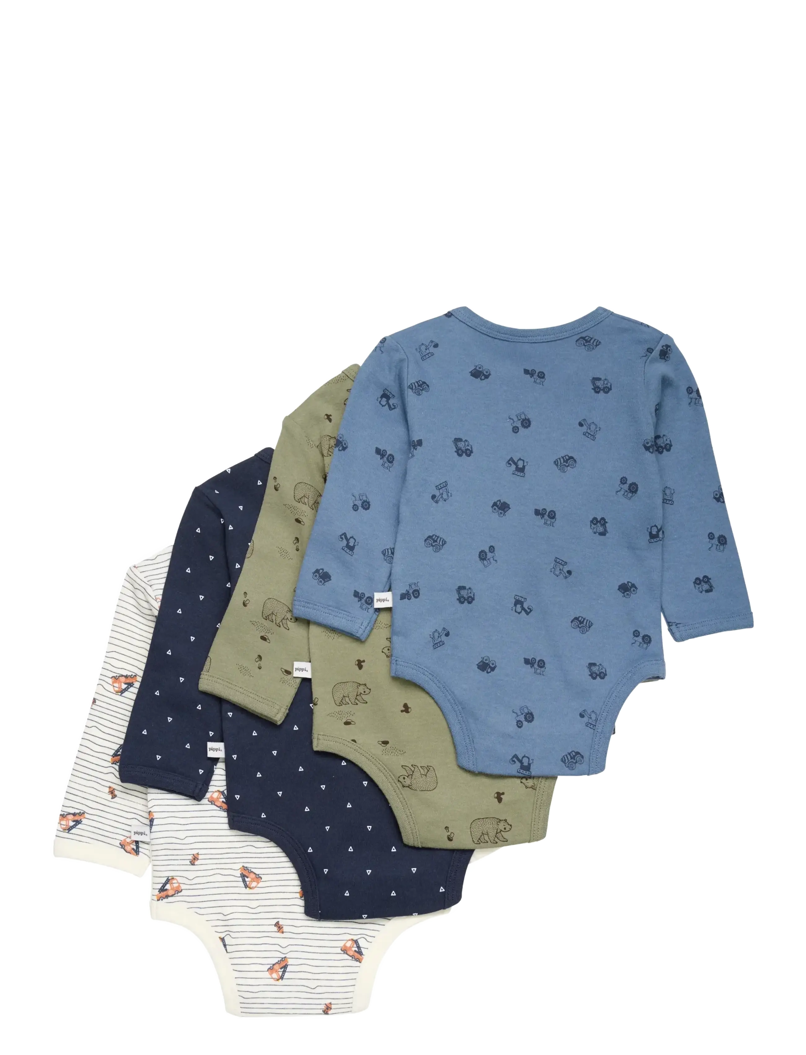 Pippi - Body LS AO-printed (4-pack) - multipack bodies - deep lichen green - 1