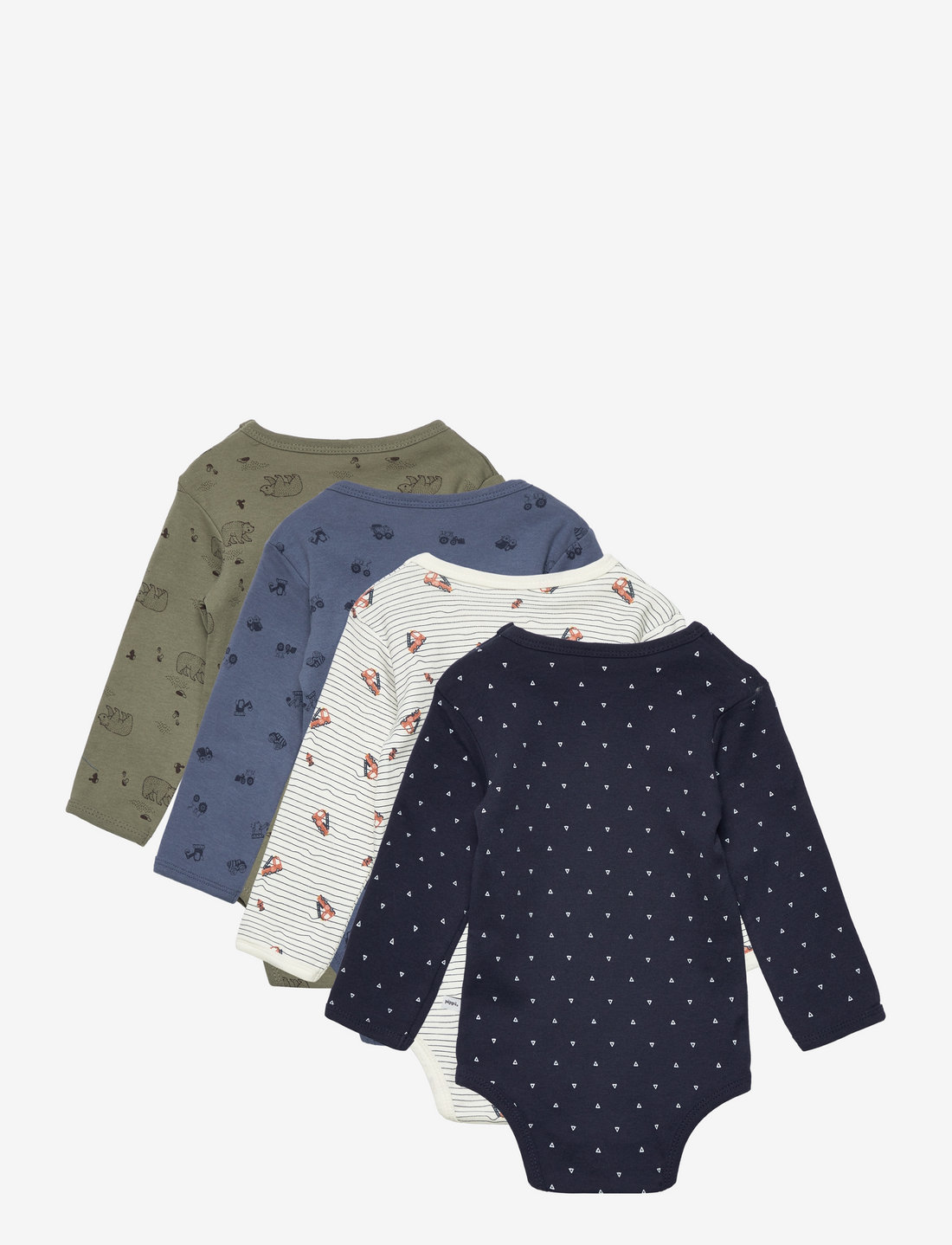 Pippi - Body LS AO-printed (4-pack) - multipack bodys - deep lichen green - 1