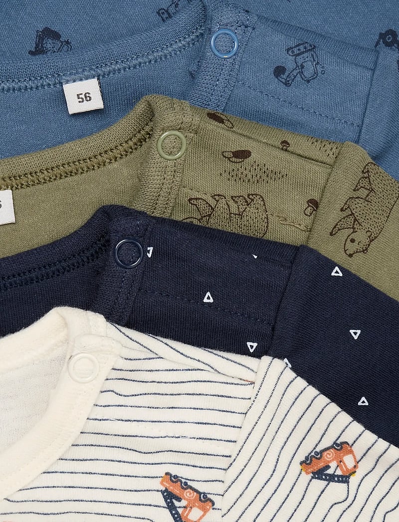 Pippi - Body LS AO-printed (4-pack) - bodide mitmikpakk - deep lichen green - 2