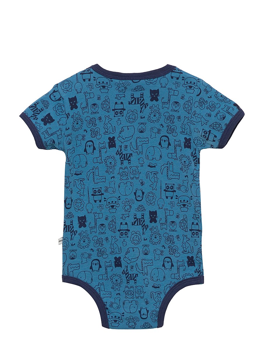 Pippi - Body SS AO-printed (4-pack) - multipack bodies - blue - 2