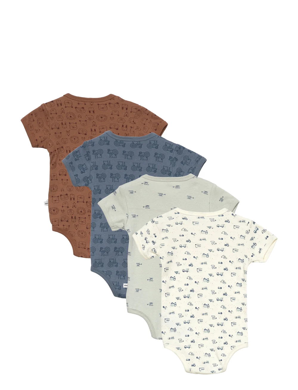 Pippi - Body SS AO-printed (4-pack) - multipack bodies - blue mirage - 1