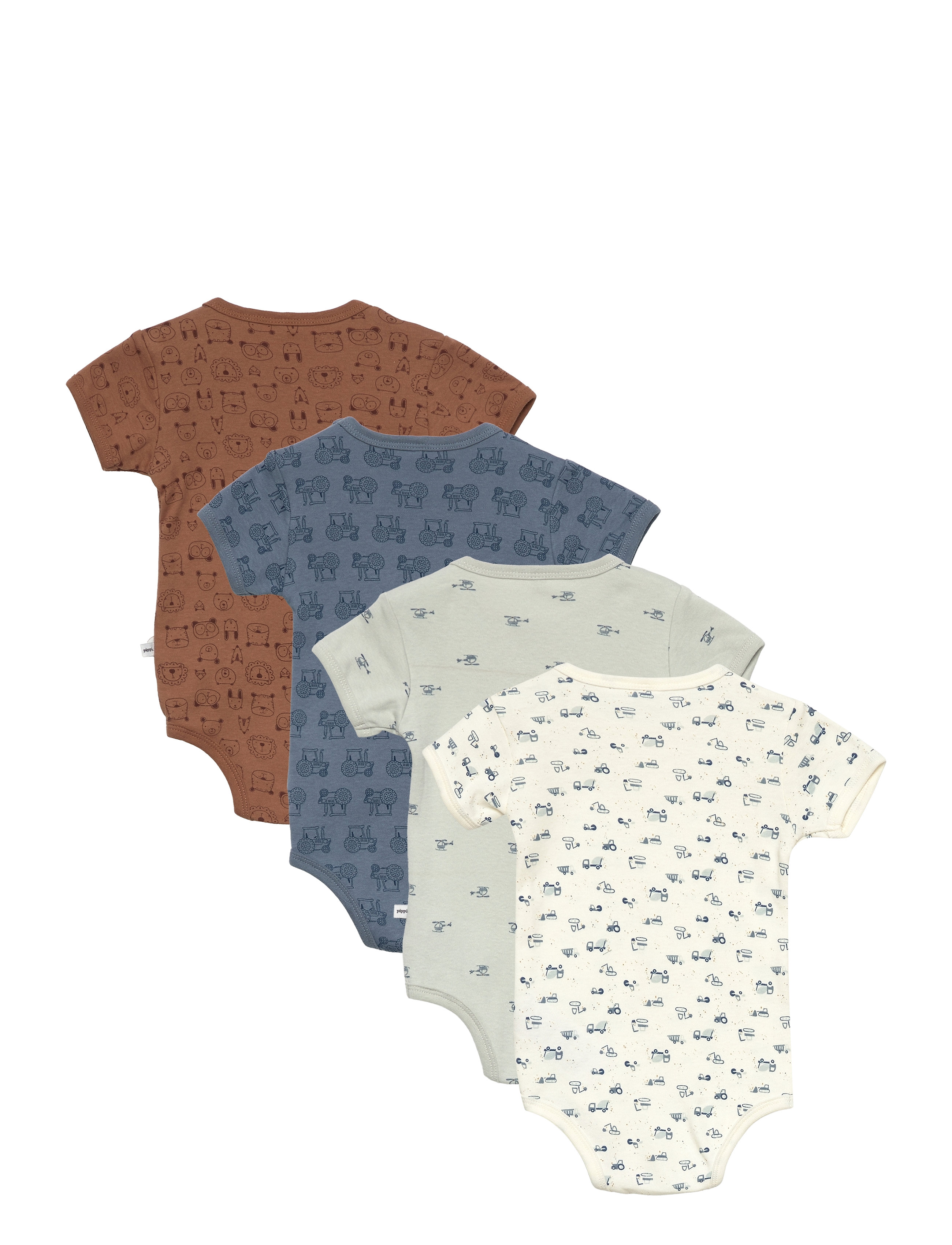 Pippi - Body SS AO-printed (4-pack) - lot de plusieurs bodies - blue mirage - 1