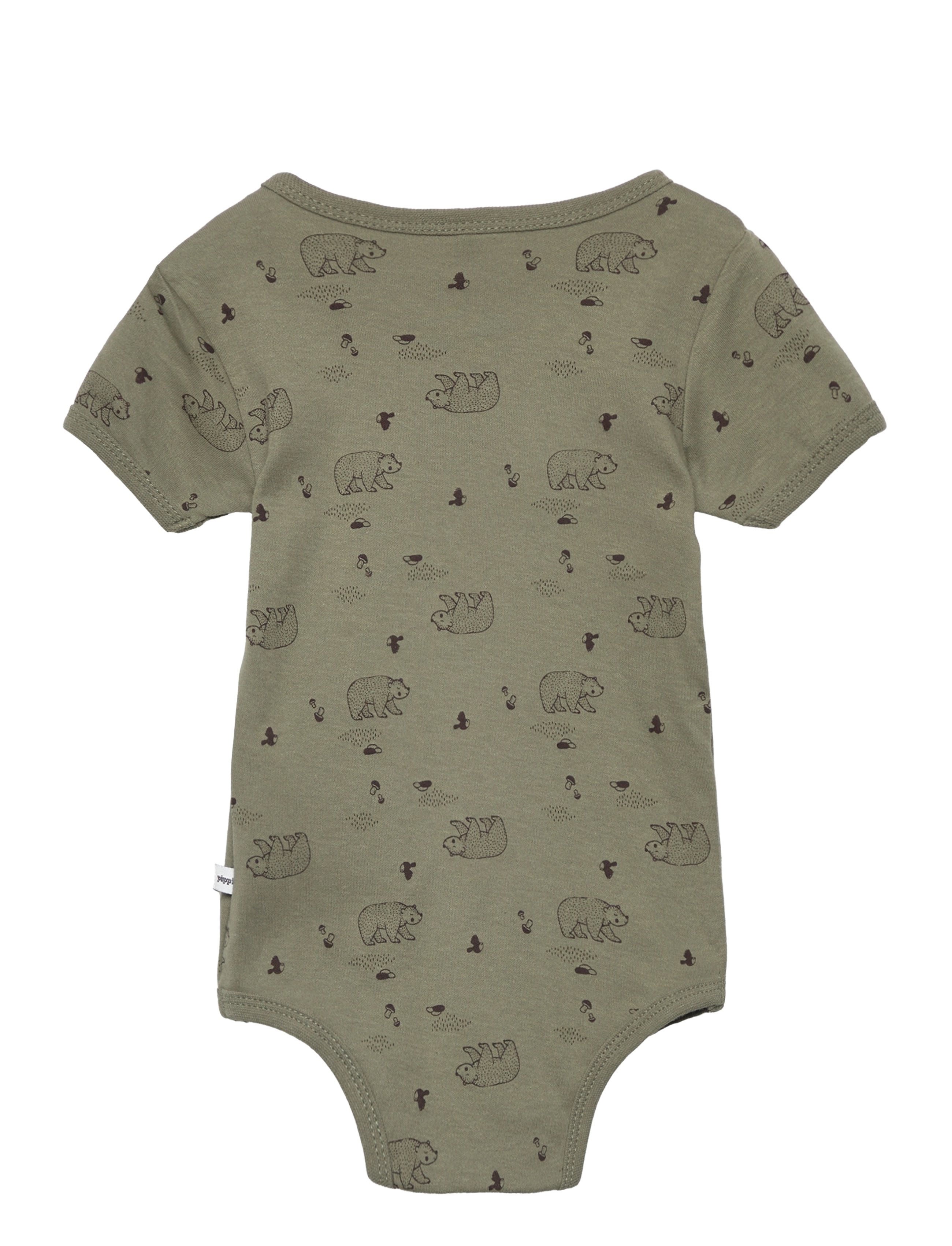 Pippi - Body SS AO-printed (4-pack) - bodysetit - deep lichen green - 4