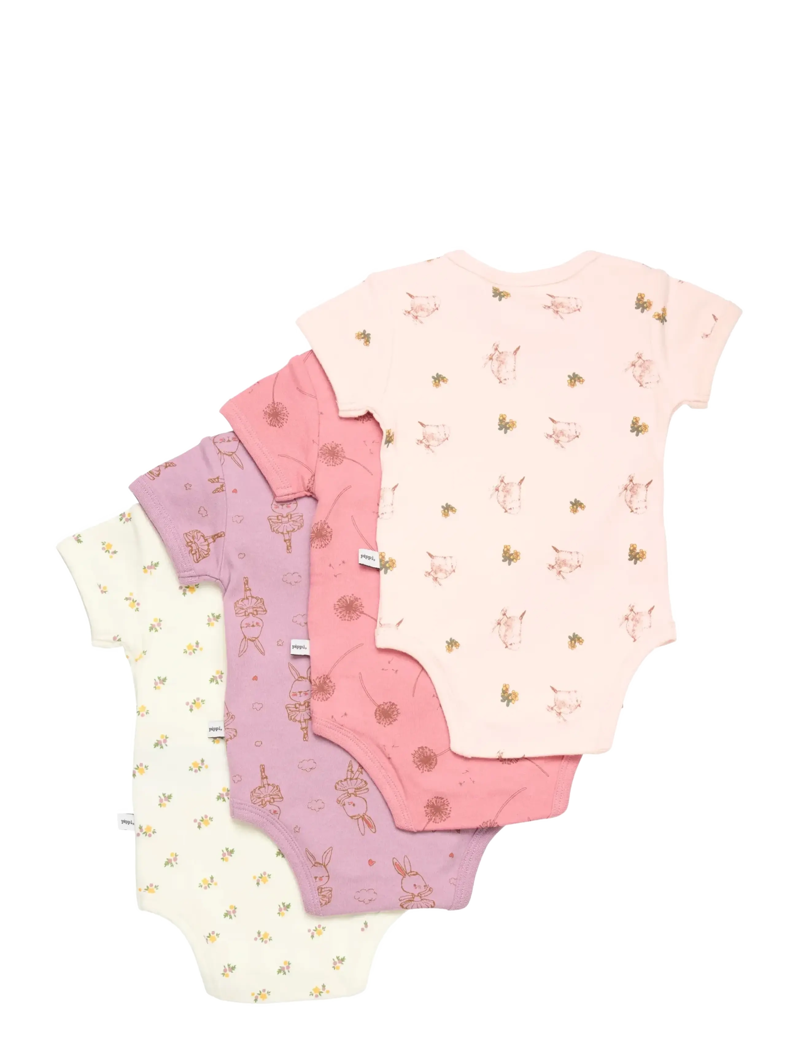 Pippi - Body SS AO-printed (4-pack) - multipack bodies - dusty rose - 1